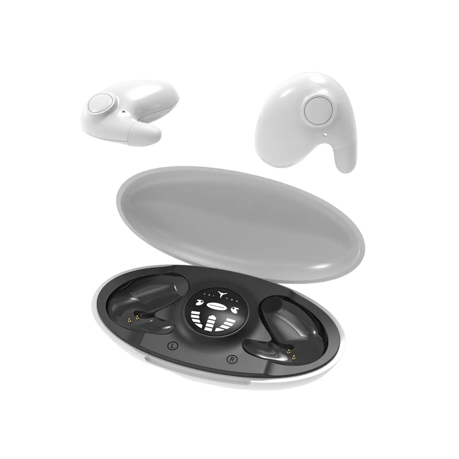 Wireless Earbuds Build in Microphone HiFi Stereo HD Call with Charging Case IPX5 Waterproof Earpiece V5.3 Headphones for Driving