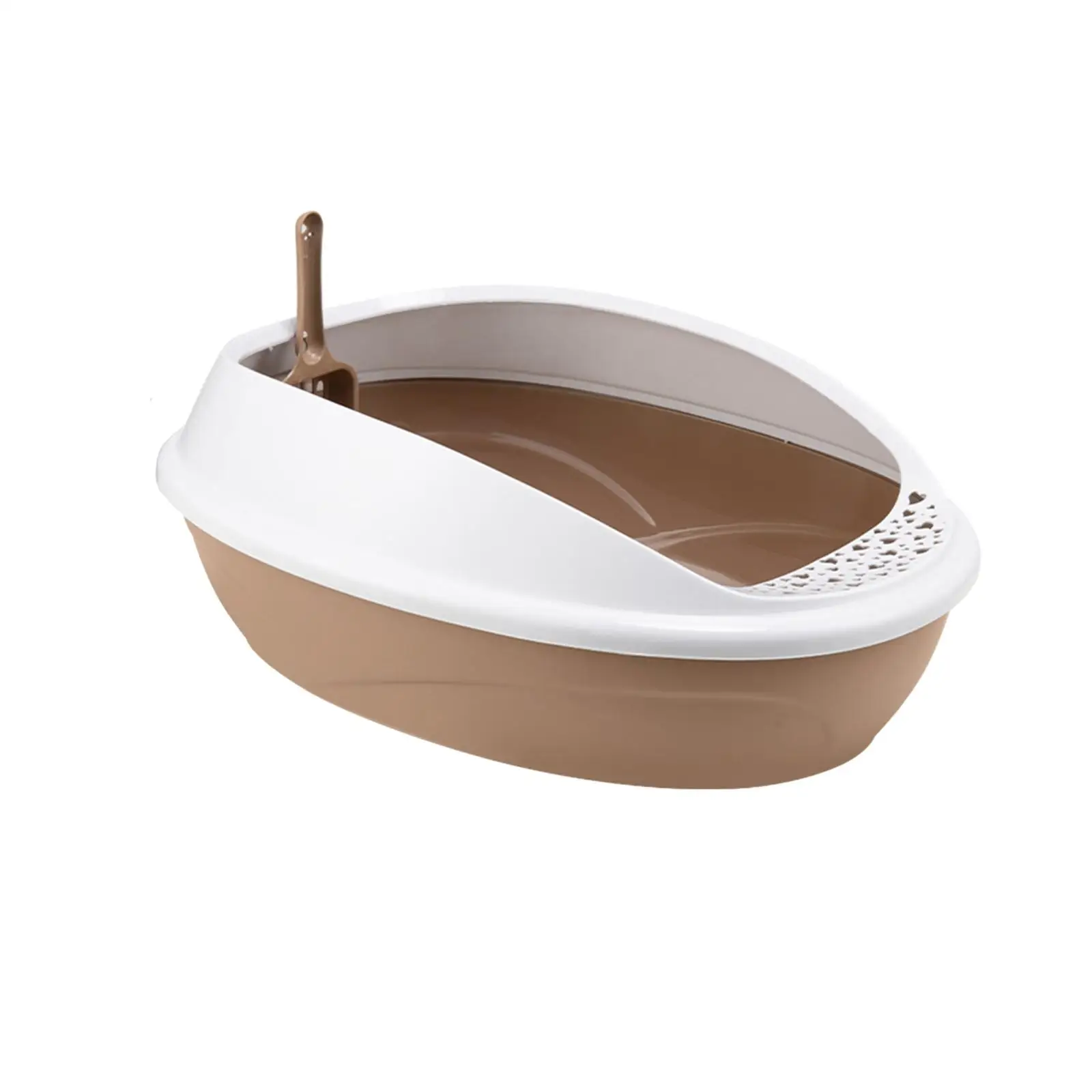 Cat Litter Basin and Removable Rim Bedpan Open Top Pet Litter Tray High Sided Cat Litter Tray for for All Kinds of Cat Litter