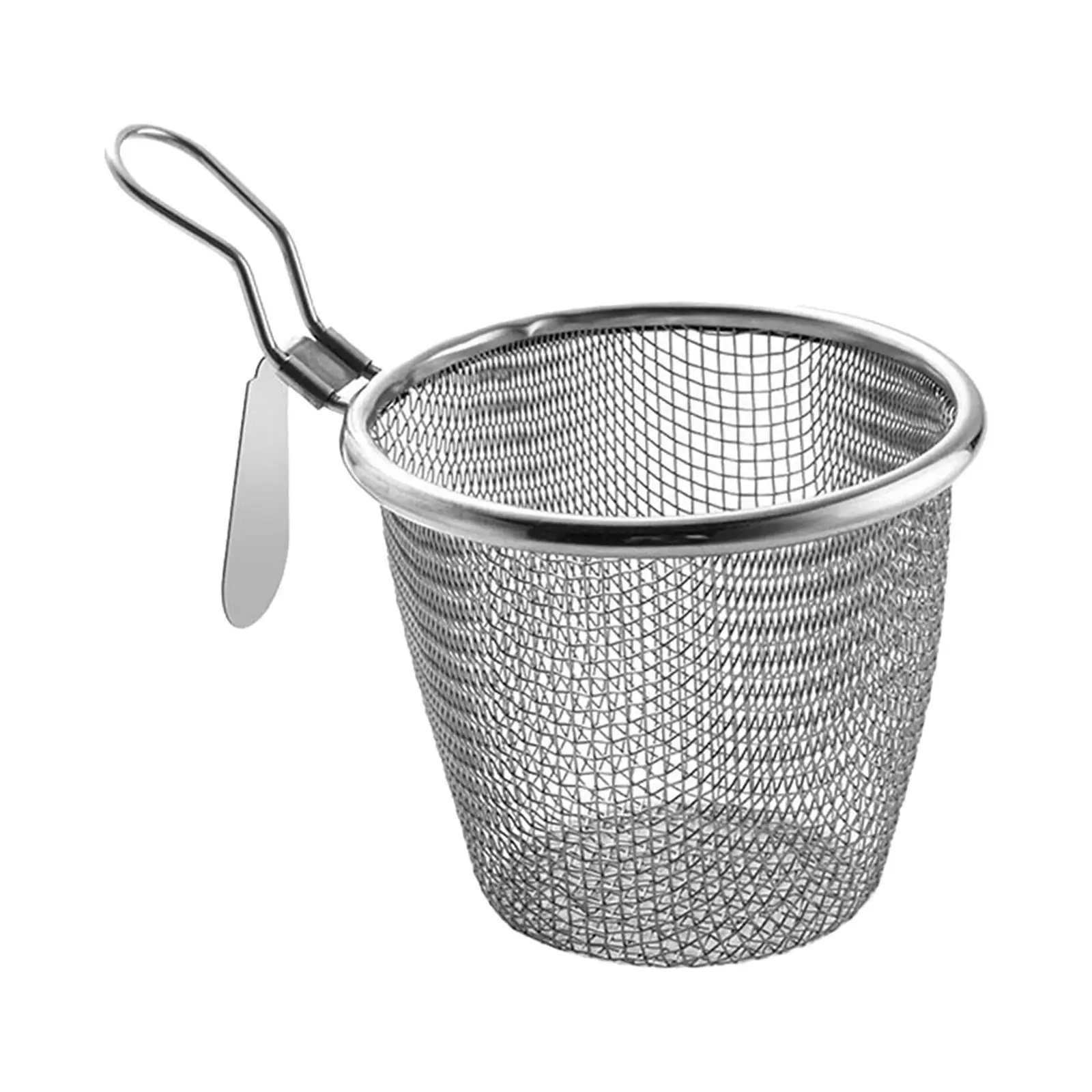 Stainless Steel Mesh Strainer Fry Basket Food Colander for Noodles Pasta Frying Cooking