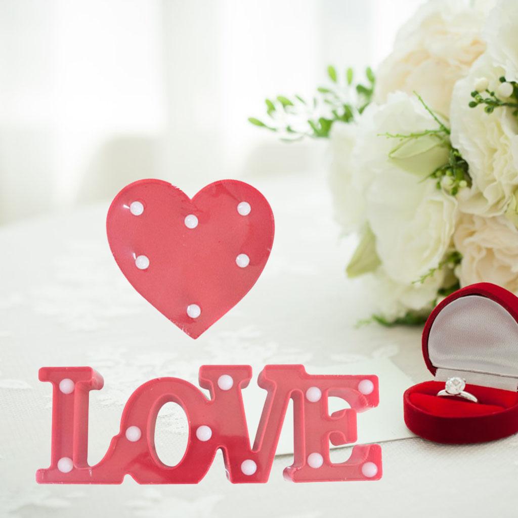 Creative LED Light Valentine'S Day Sign Lamp Desk Decoration Battery Operated Night Light for Engagement Birthday Propose Church