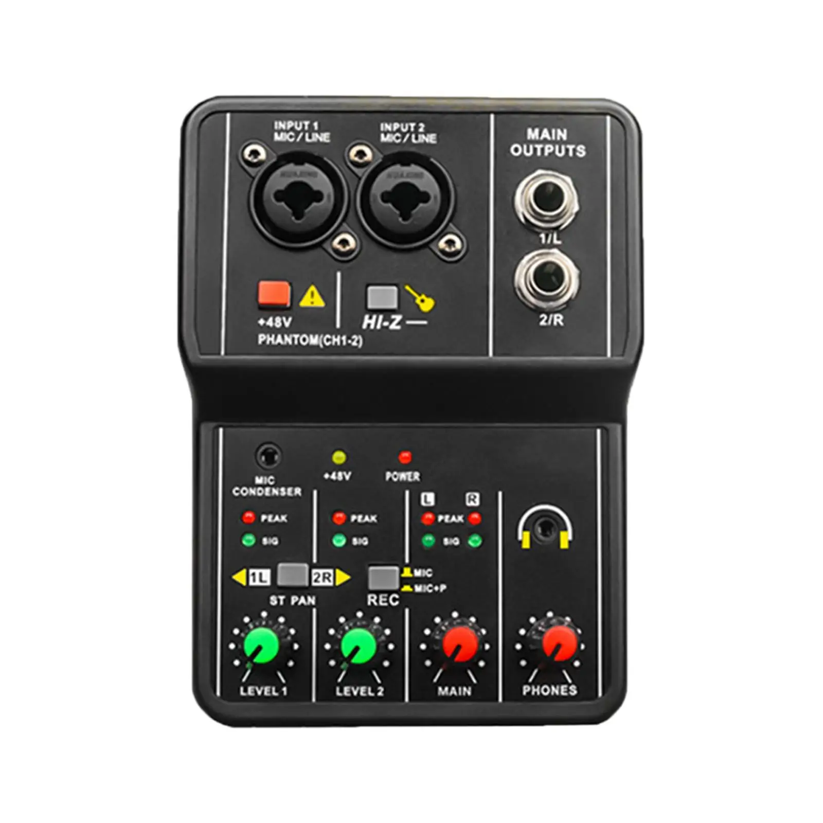 Portable USB Audio Interface Low Latency Plug and Play 3.5mm Stereo in Audio Mixer for Recording Podcasting Streaming Live Show