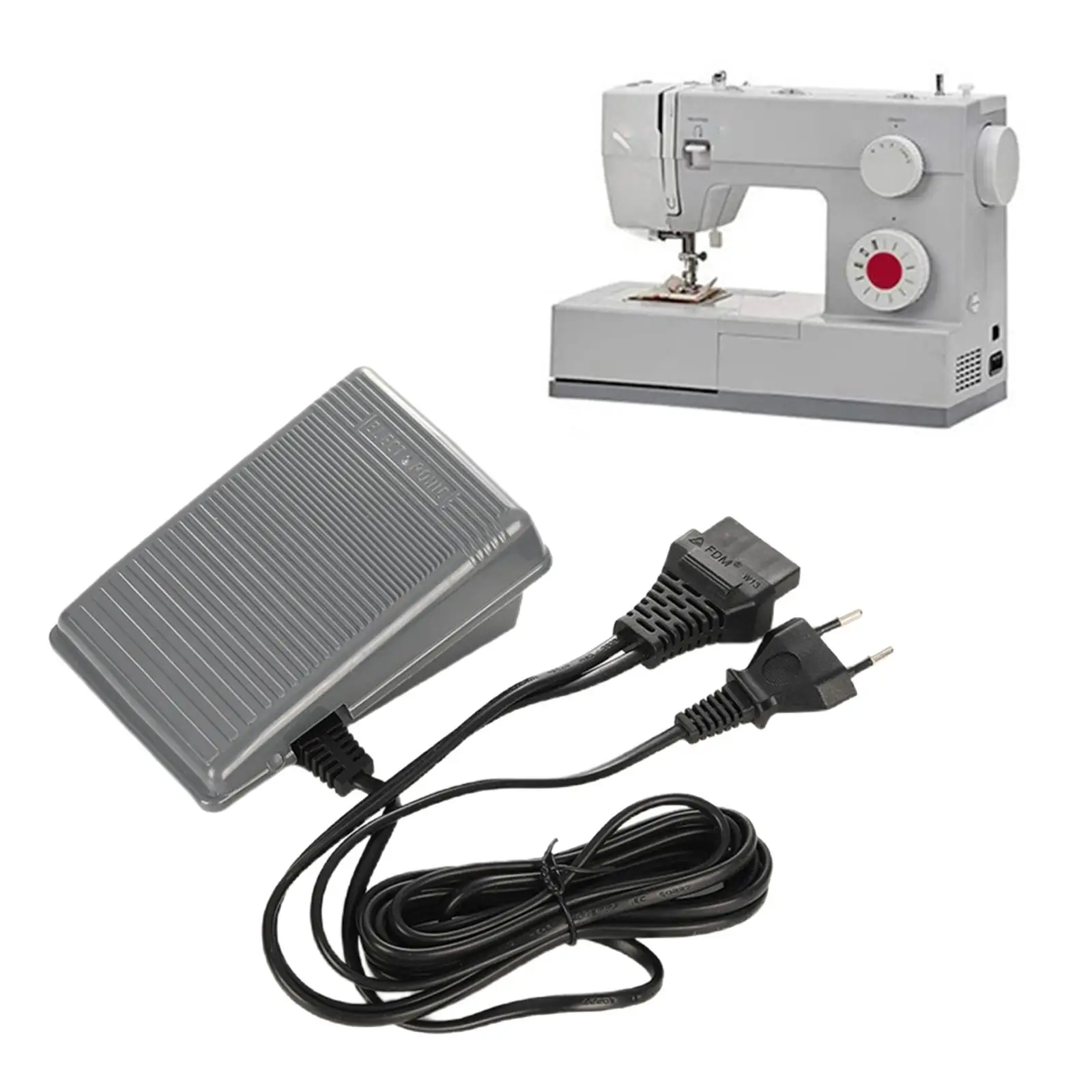 Speed Adjustor W/ Power Cord Motor Foot Pedal Controller Switch for Sewing Machine