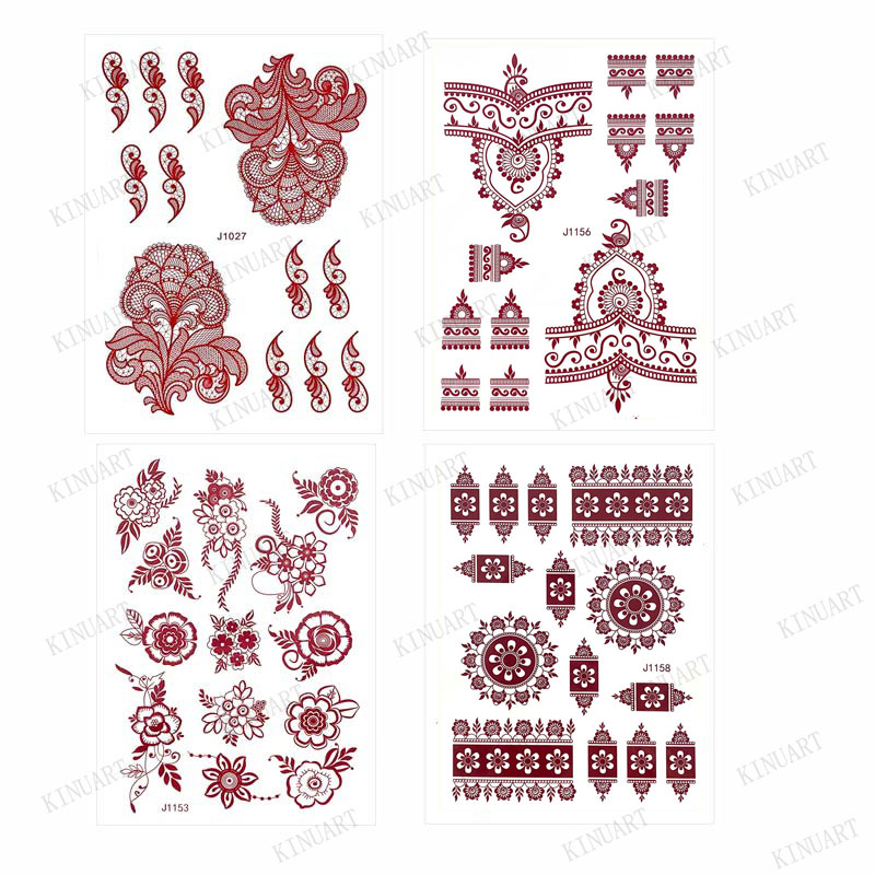 Best of Brown Henna Tattoo Stickers For Hand Temporary Tattoos For Women Mehndi Transfer Tattoo Waterproof Fake Tatoo Wedding Body Art Reviews & Tips