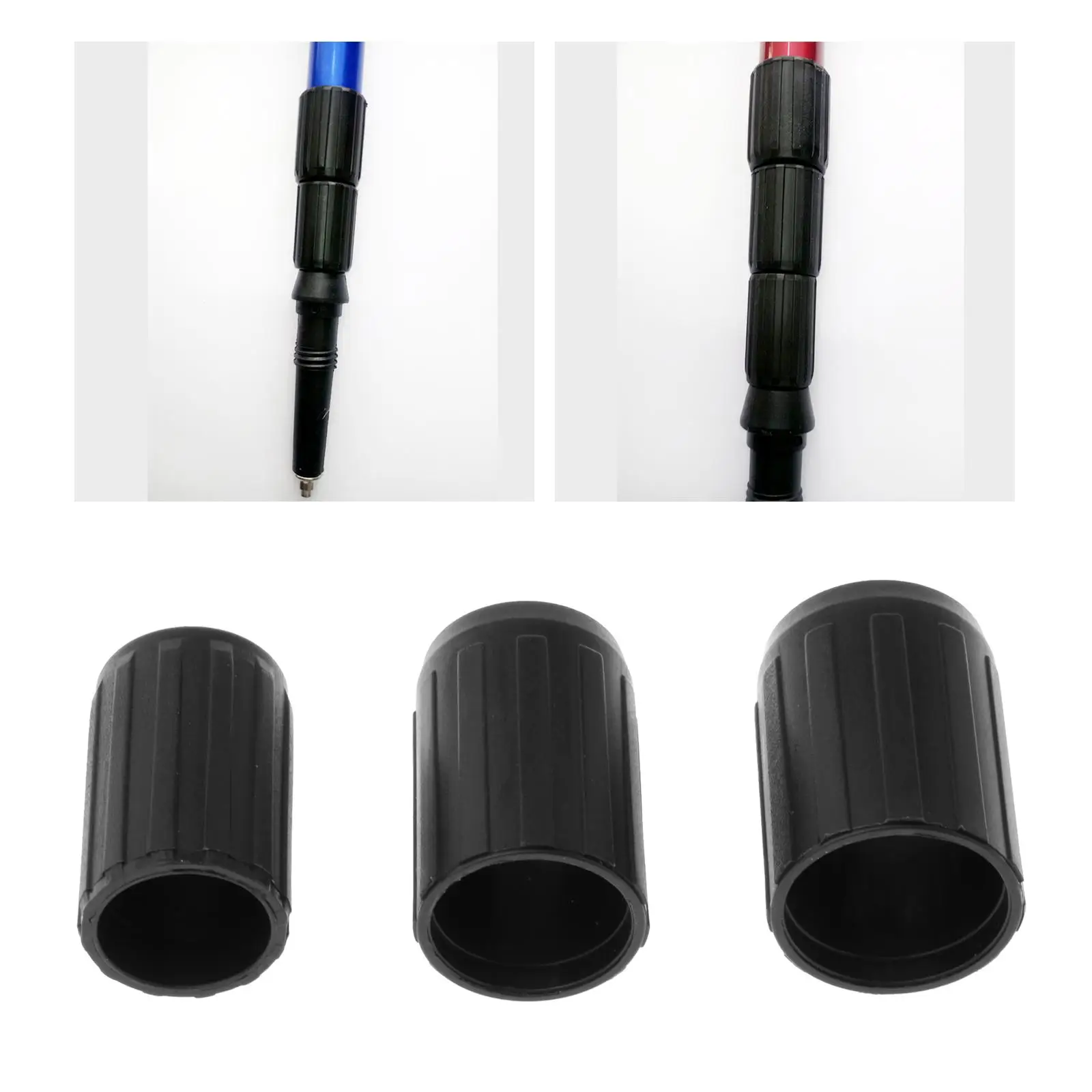 Trekking Pole Tip Mud Support Shock Absorbing Non Slip Replacement Protective Cover Rubber Feet for Walking Poles Equipment