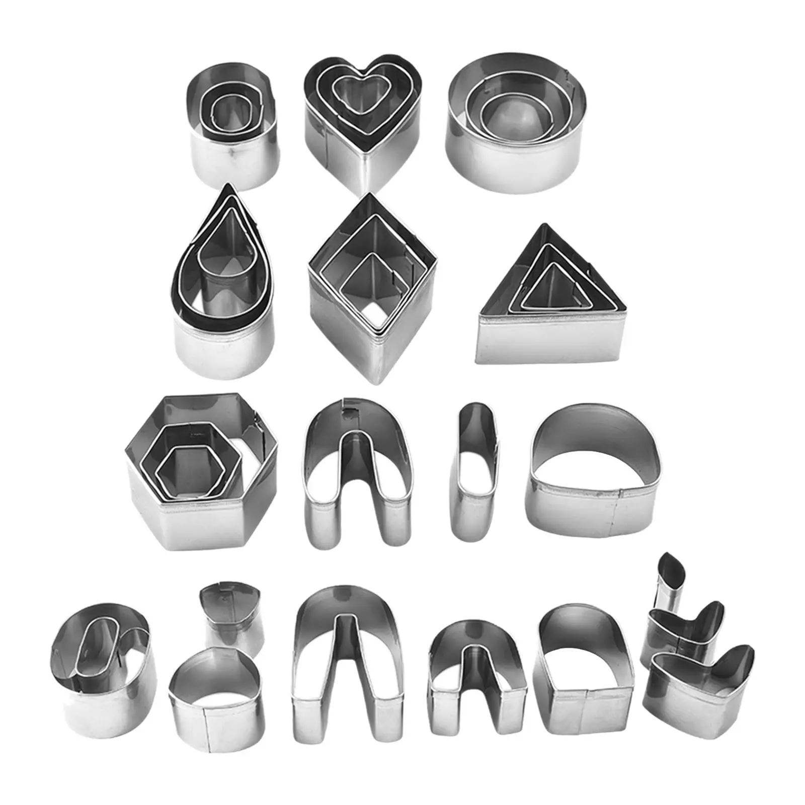 33 Pieces Polymer Clay Handmade DIY Metal Starter Pack Mini Shapes Cutter for Kitchen Homemade Baking Vegetable Earring