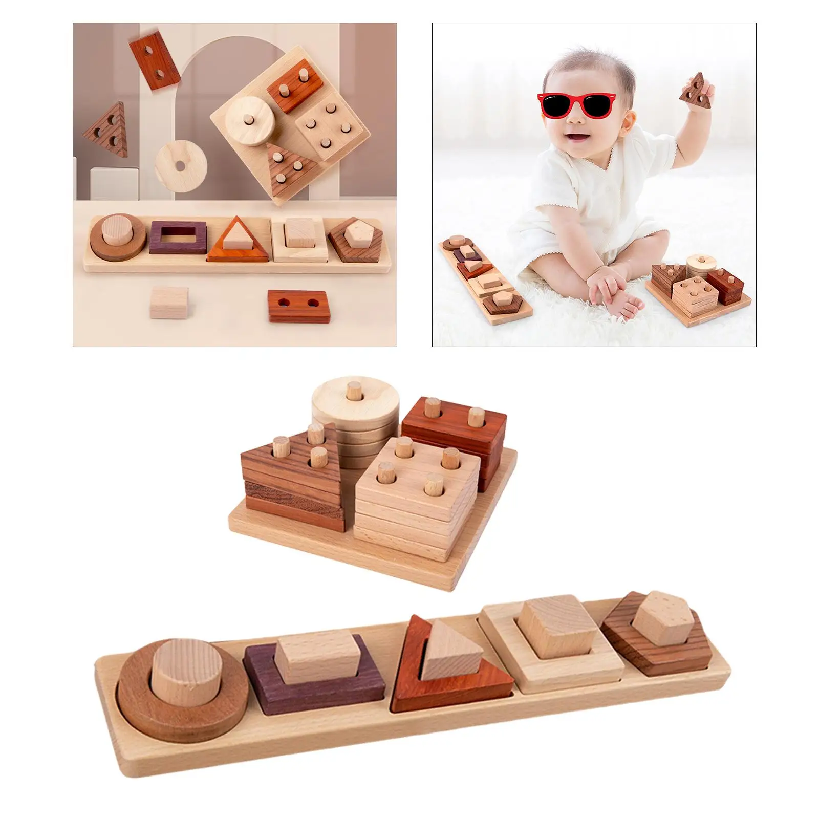 Educational  Toys Montessori Toys Portable shape Sorters