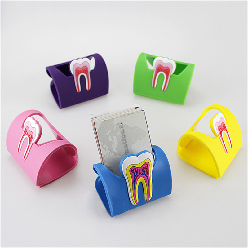 Best of 1pcs Dentist Gift Cute Card Holder For Dental Clinic Colorful Rubber Teeth Molar Shape Phone Card Name Storage Dsiaply Stand Reviews & Tips