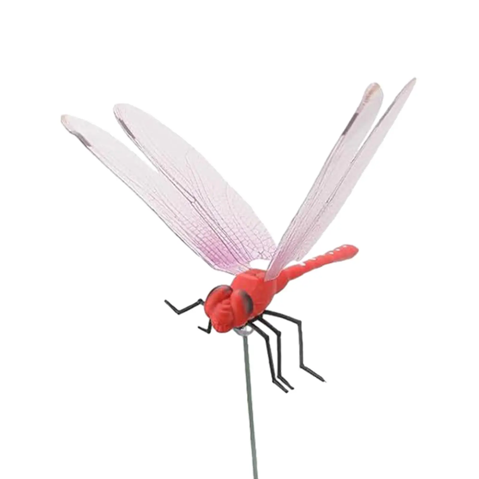 3Pcs Artificial Dragonfly Stakes Gardening Decoration Crafts Fake Dragonfly Clip for Flower Pot Outdoor Garden Indoor Planter
