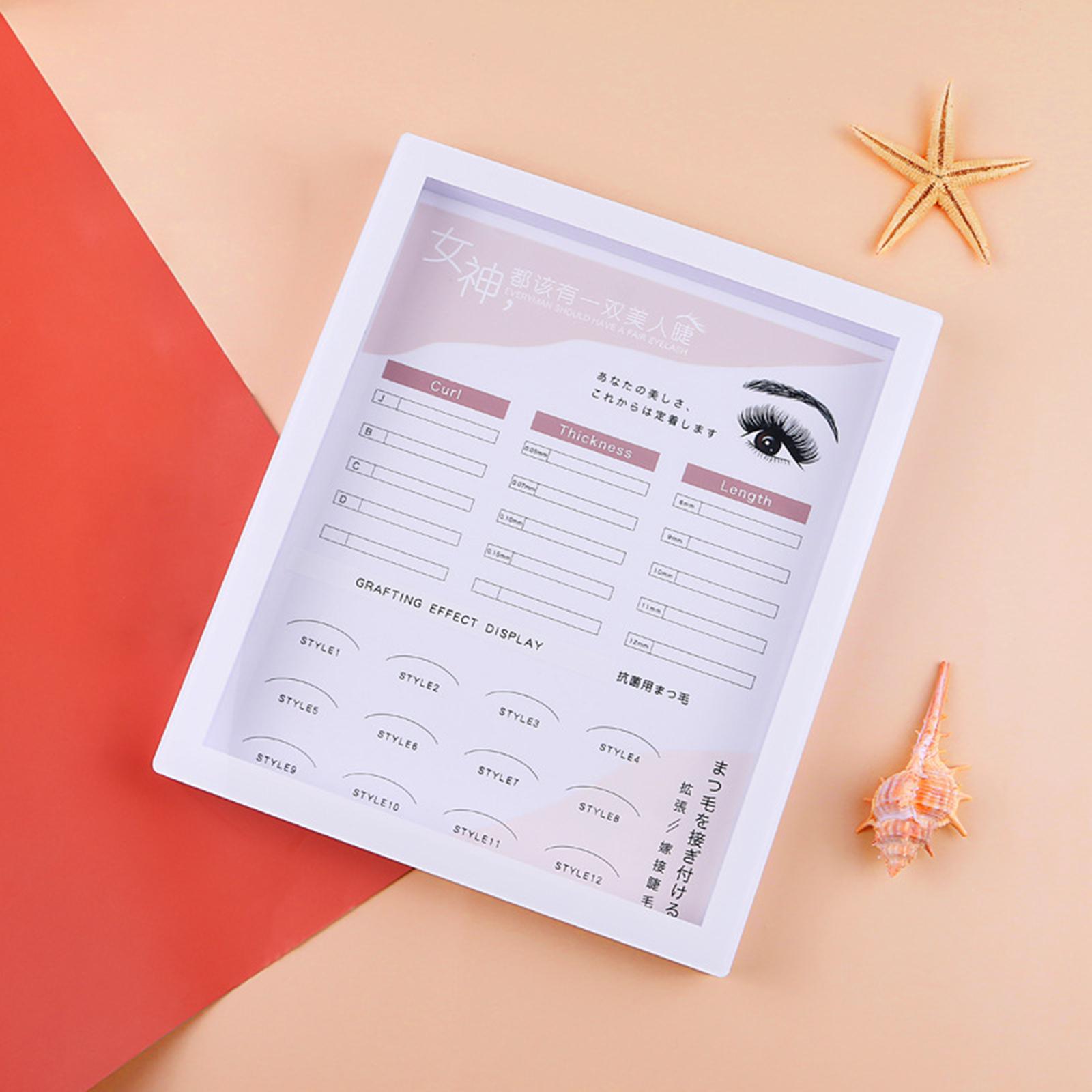 Eyelash Extension Display Plate Eyelash Tools Eye Lash Stand Acrylic Magnet Closed Make up Beauty Graft Lash Template for Women