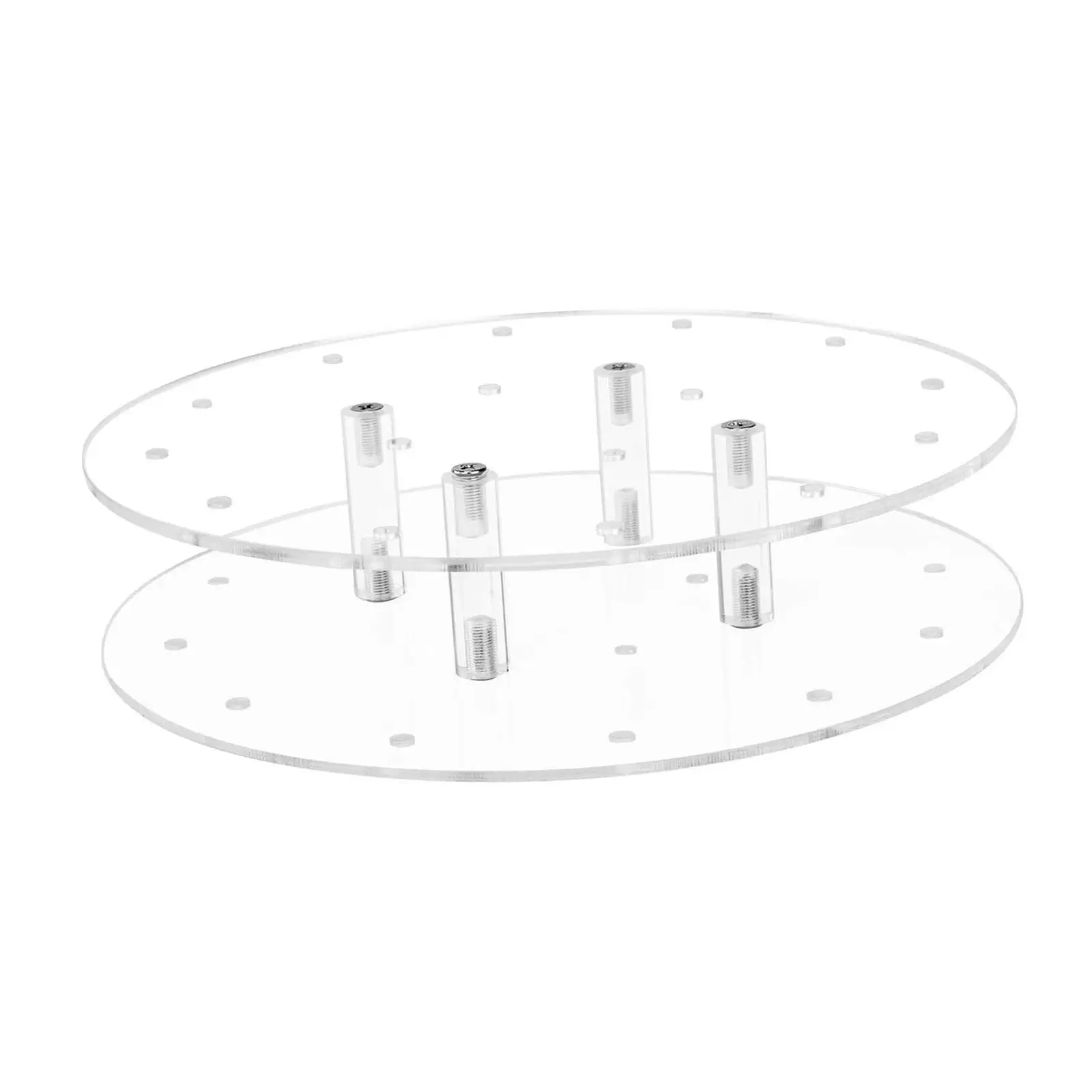 Clear Acrylic Cake Display Stand 2 Tiered Cake Holder Dessert Stands for Anniversary Thanksgiving Christmas Halloween Decoration