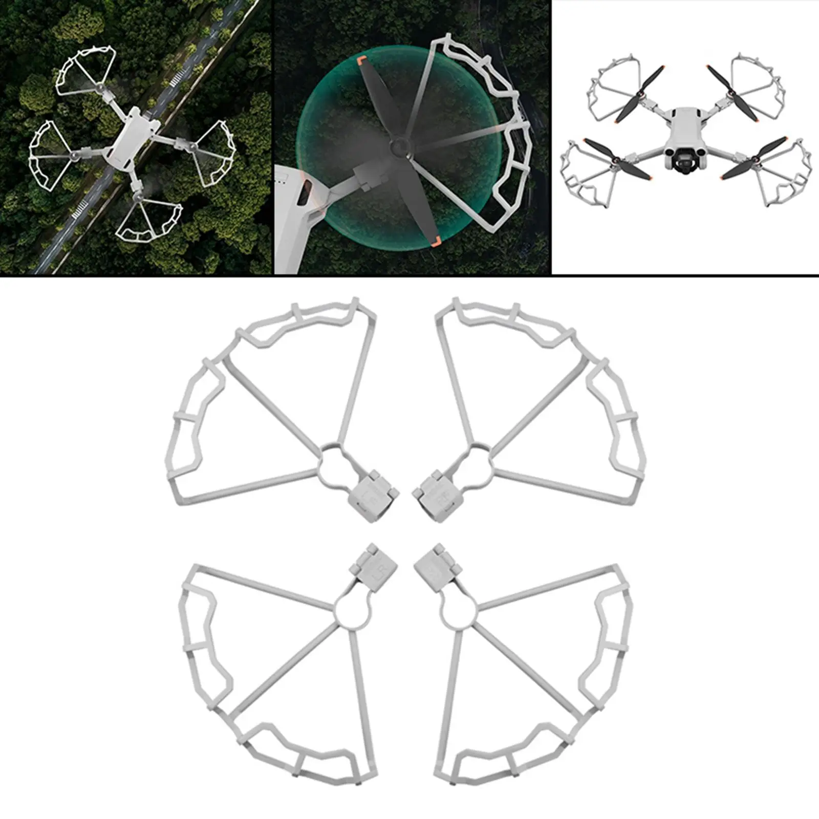 4Pcs Propeller Guard Anti Collision ABS Protective Cover Semi Enclosed Blade Protector for DJI Mini 3 Pro Drone