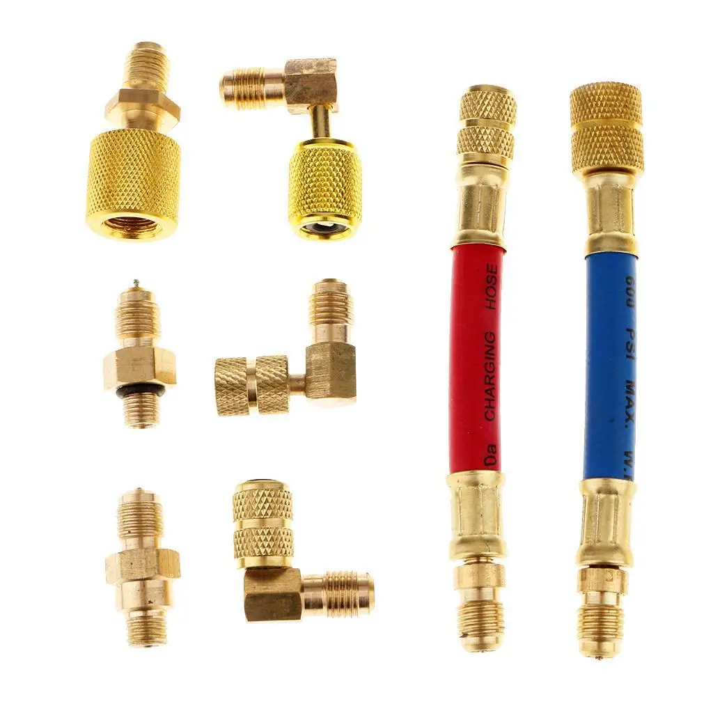 8Pc/  Conditioning Refrigeration R134 Connector Adapter Hose