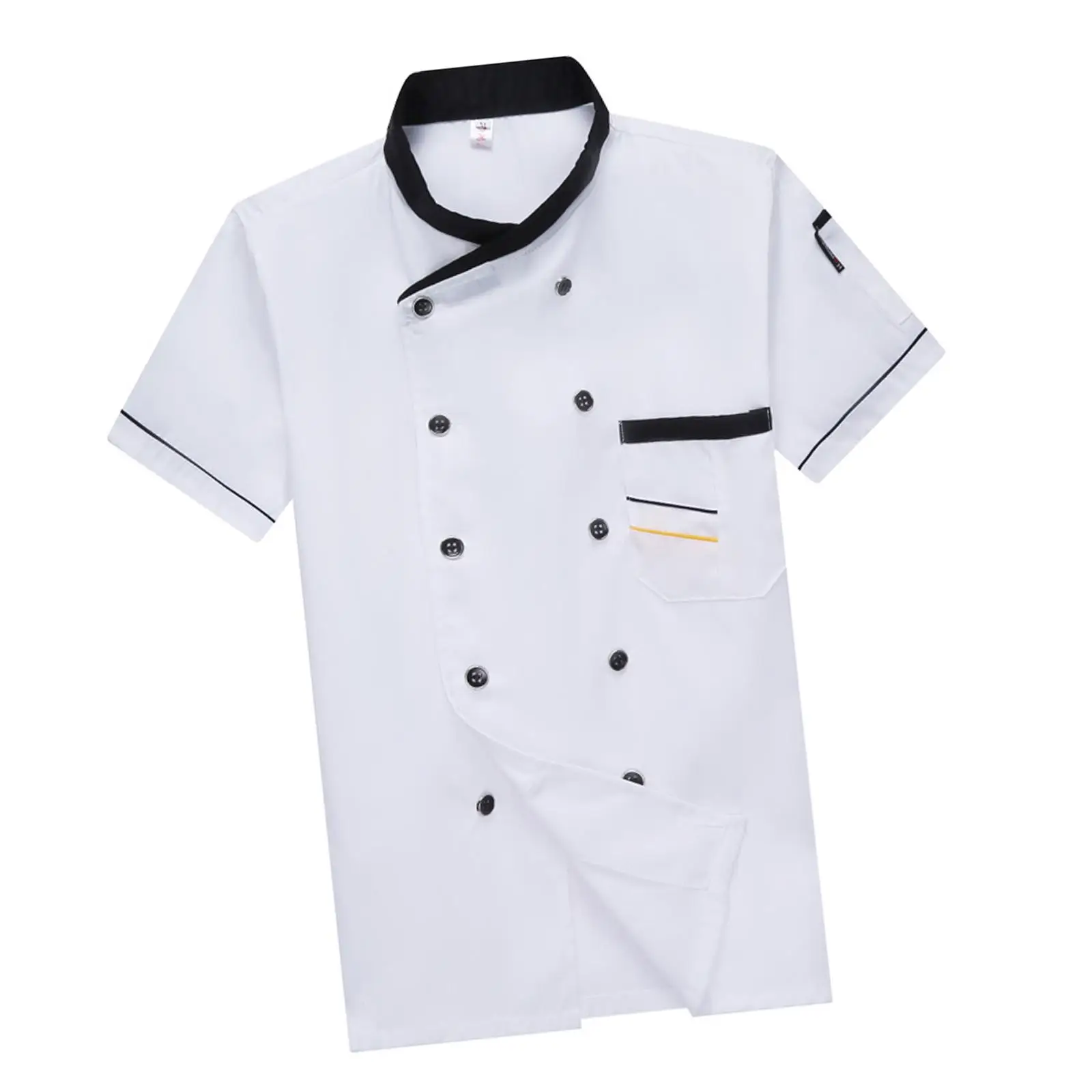 Chef Uniform Jacket, Waiter Waitress Coat Shirt, Breathable Men Women Work Wear Clothes for Hotel Restaurant Cooking Cafe