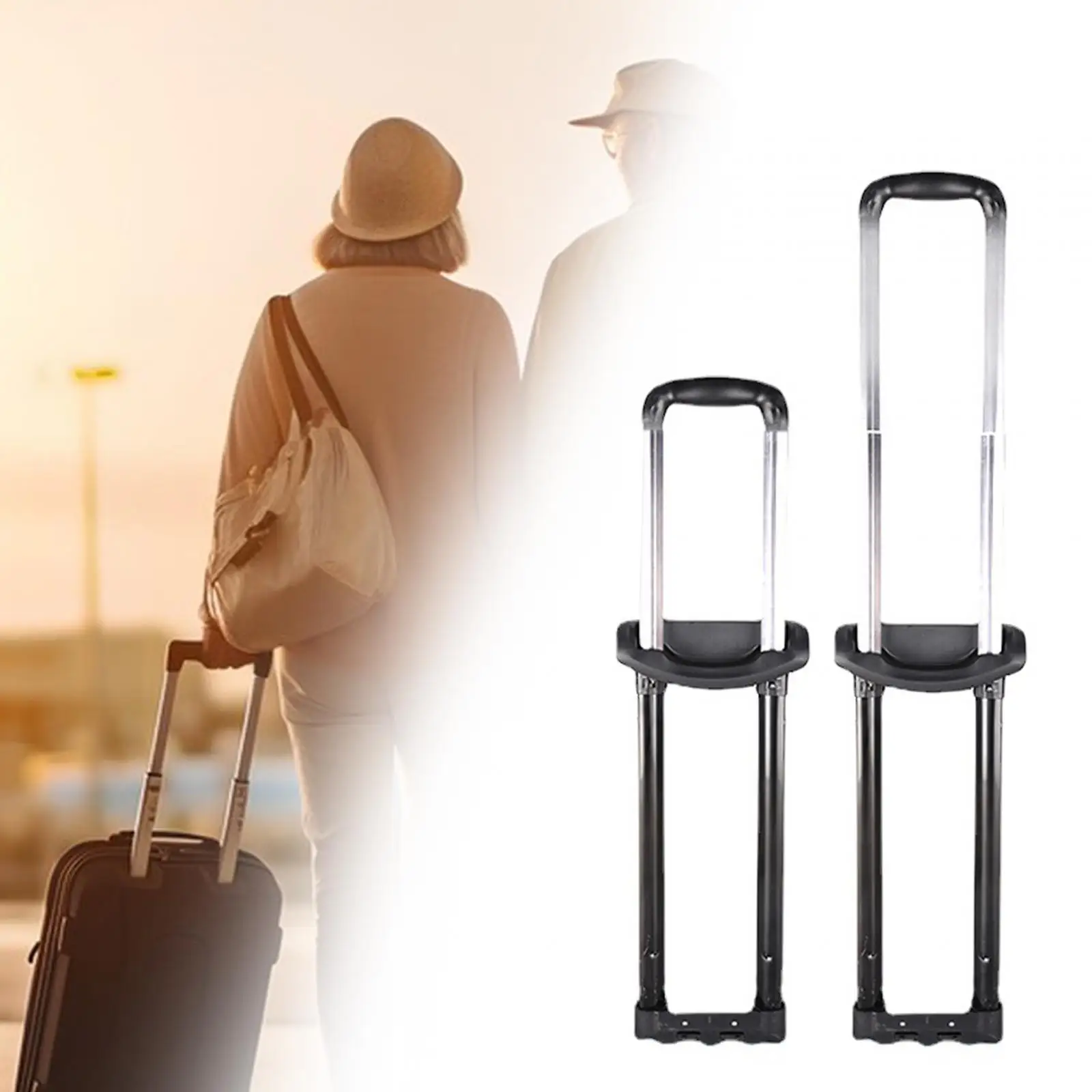 Suitcase Handle Travel Accessories Pull Drag Rod Aluminum Pull Out Spare Parts Iron Travel Luggage Handle