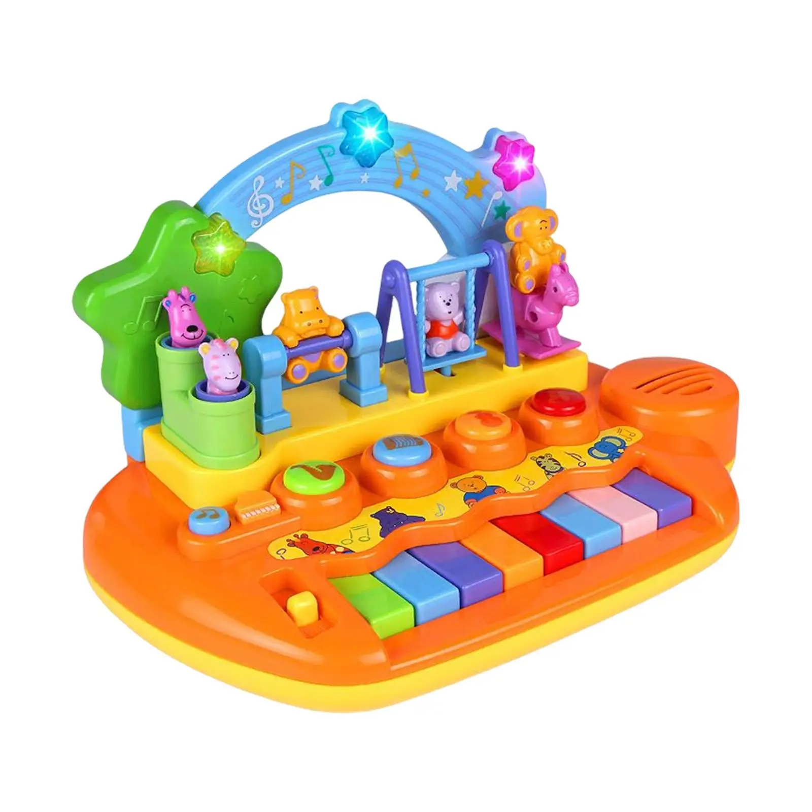 Portable Musical Piano Toy Early Education Activity Toy for Boys Toddlers