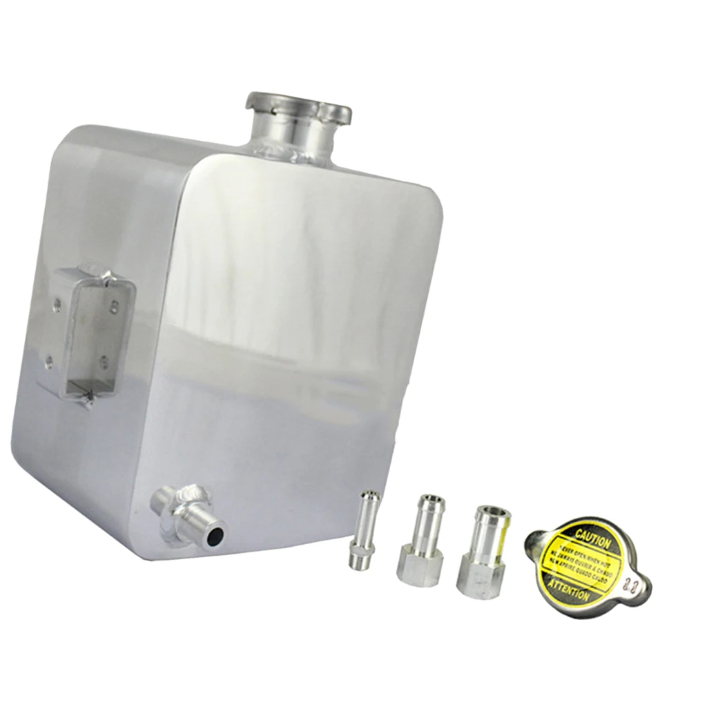 Aluminium Coolant Tank 2.5L Oil Catch Can Breather Tank TIG Welded