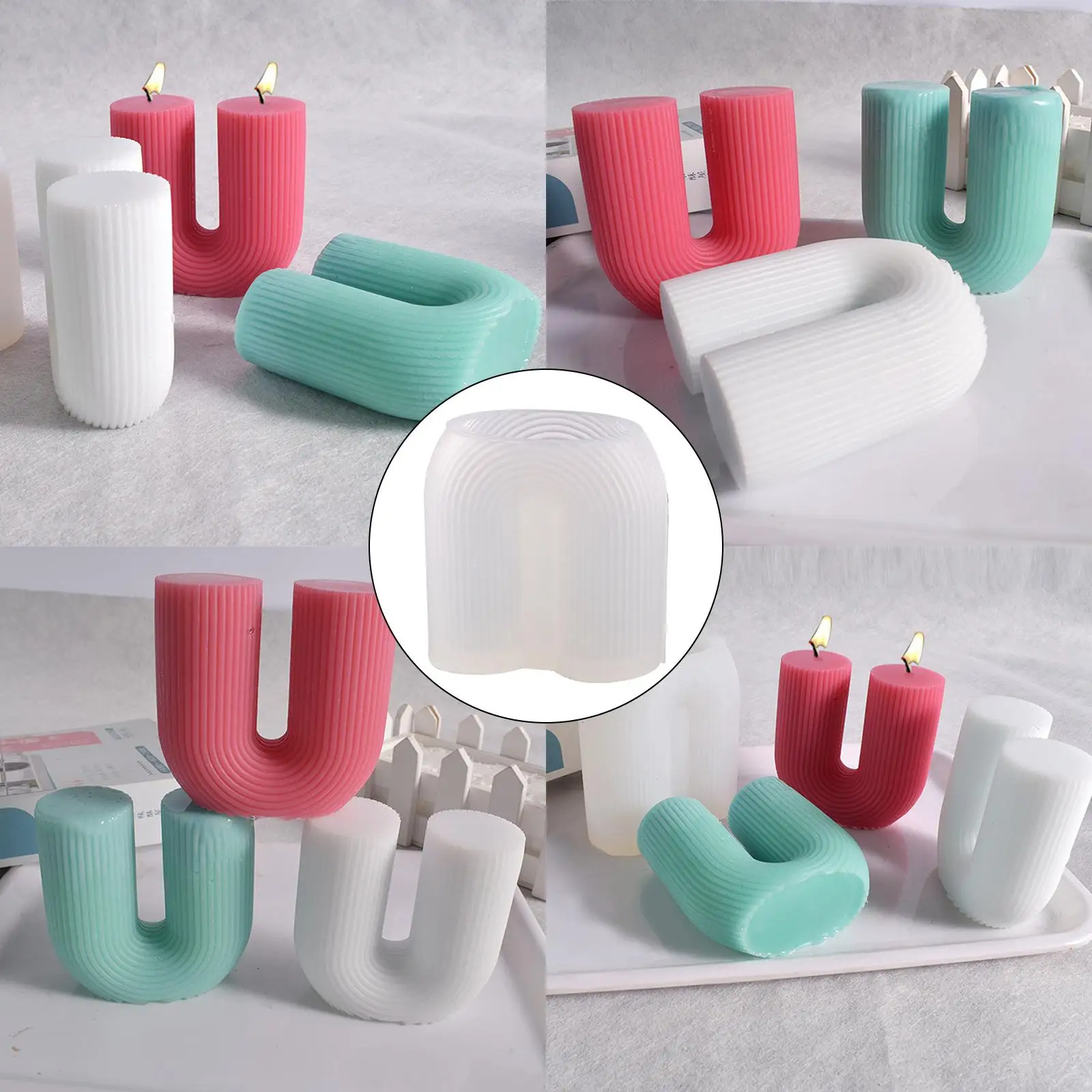 Durable Silicone Candle Casting wax making for Wedding Home Valentine