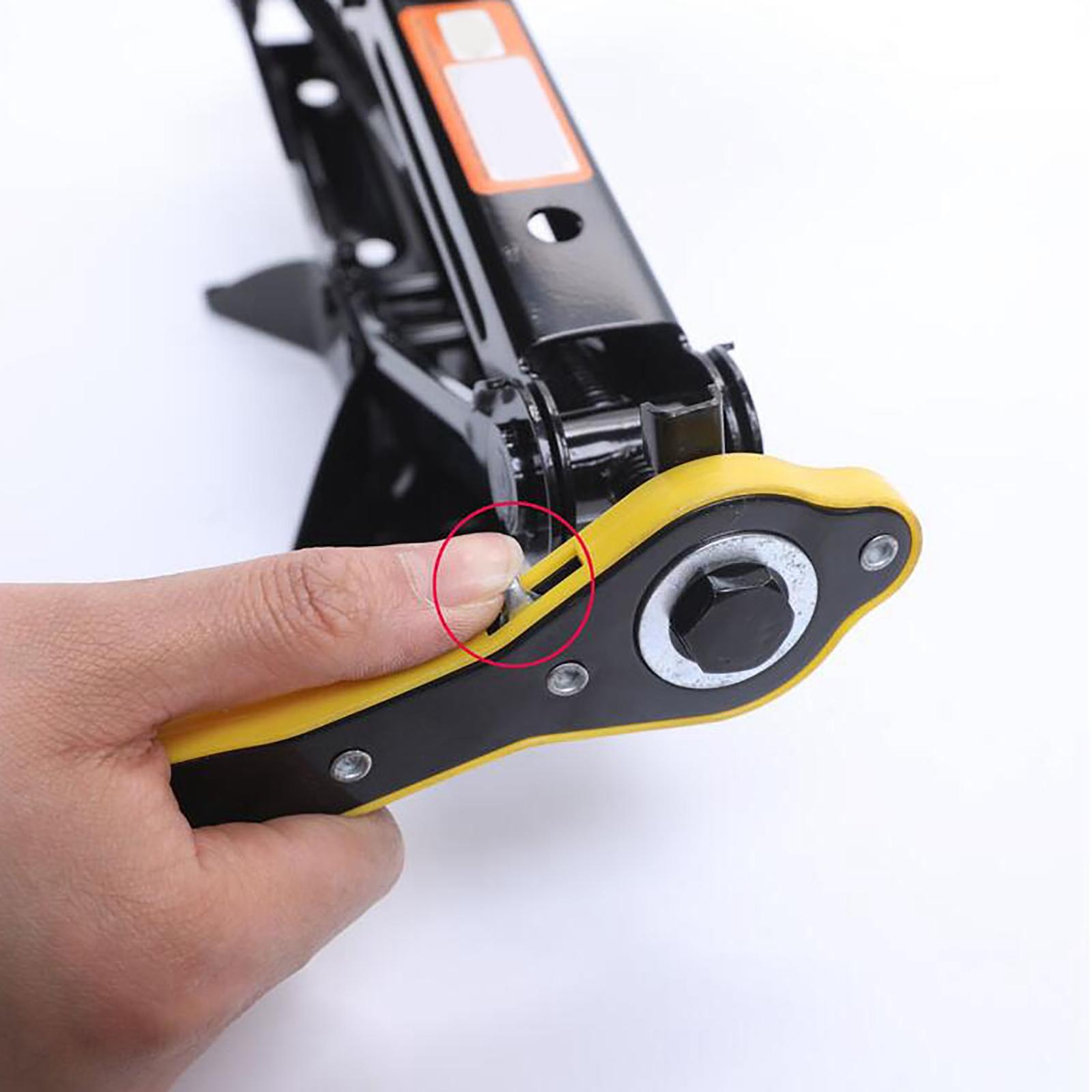 Car Scissor Lug Handle Hexagonal Jack Ratchet Wrench Labor Saving for Automotive