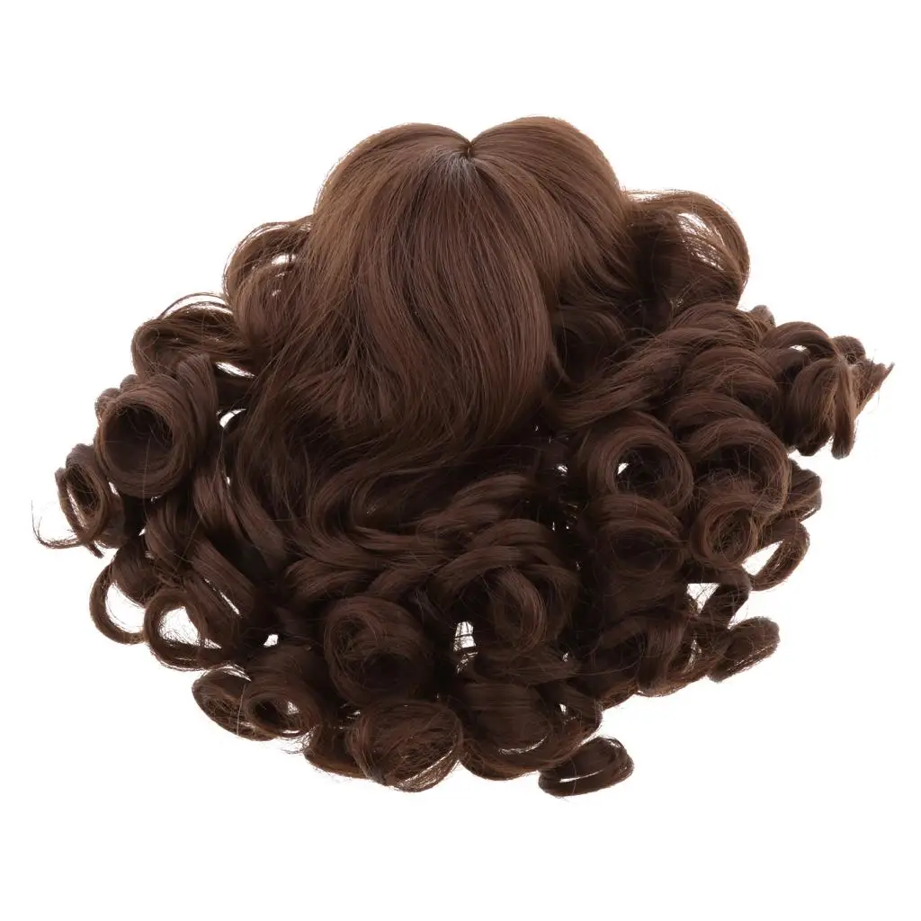 Fantasy Middle Parting Wavy Curly Hair Wig for 18inch Doll Dolls Hairpiece Making Supplies