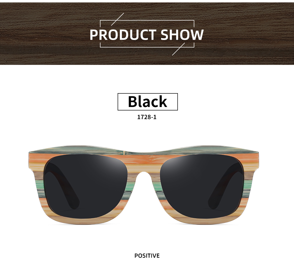 GM Frühling 2023 neue natürliche farbe bambus und holz sonnenbrille mode polarisator beschichtet gläser 1728 – Detail 4