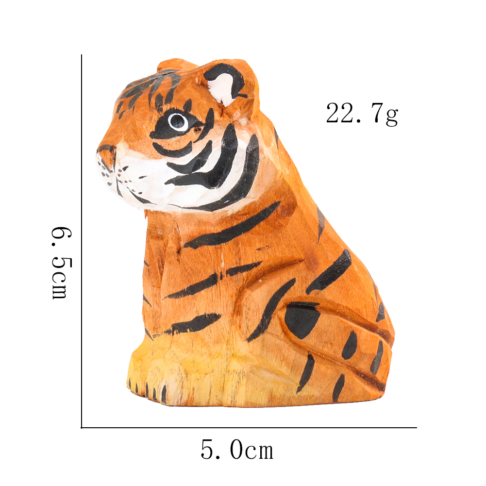 Очень хорошо, деревянная резьба, Зодиак, тигр, миниатюрная скульптура,  ручная роспись, ремесло, украшение для дома, настольное украшение с  животными, подарок | AliExpress