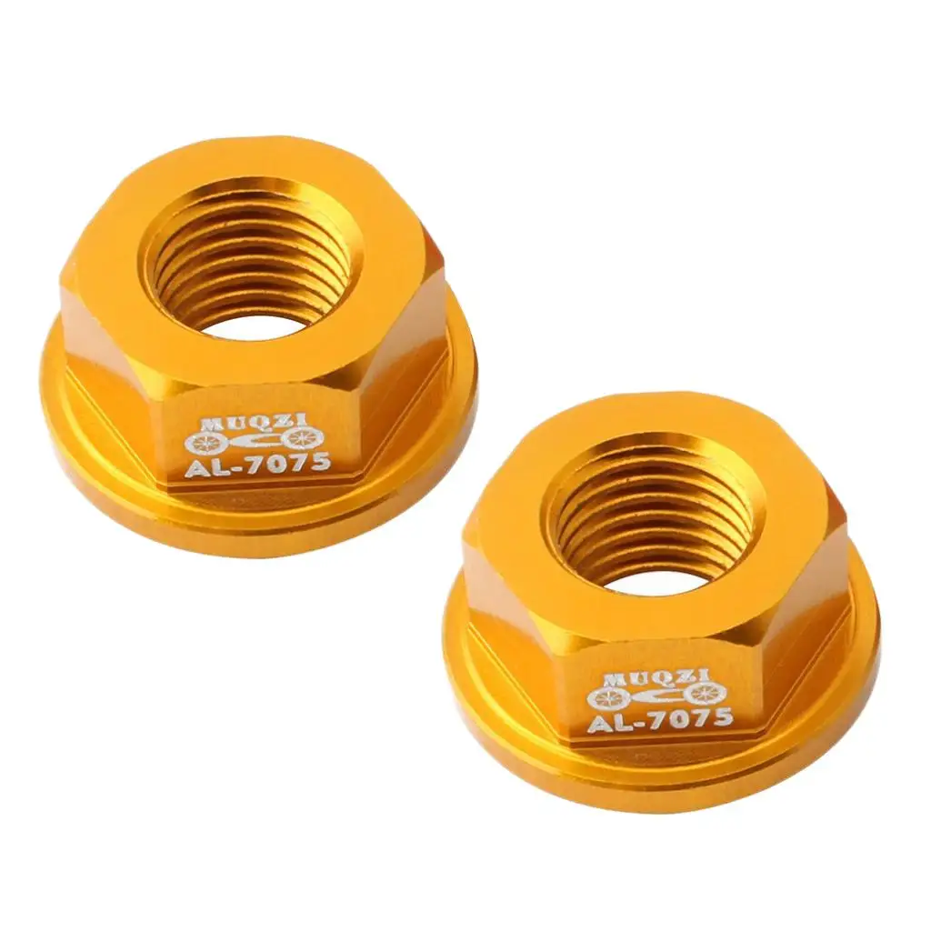 2X M8 Kids  Front / Rear Hub Axle Nuts  Nuts - Professional & Durable - Aluminum Alloy