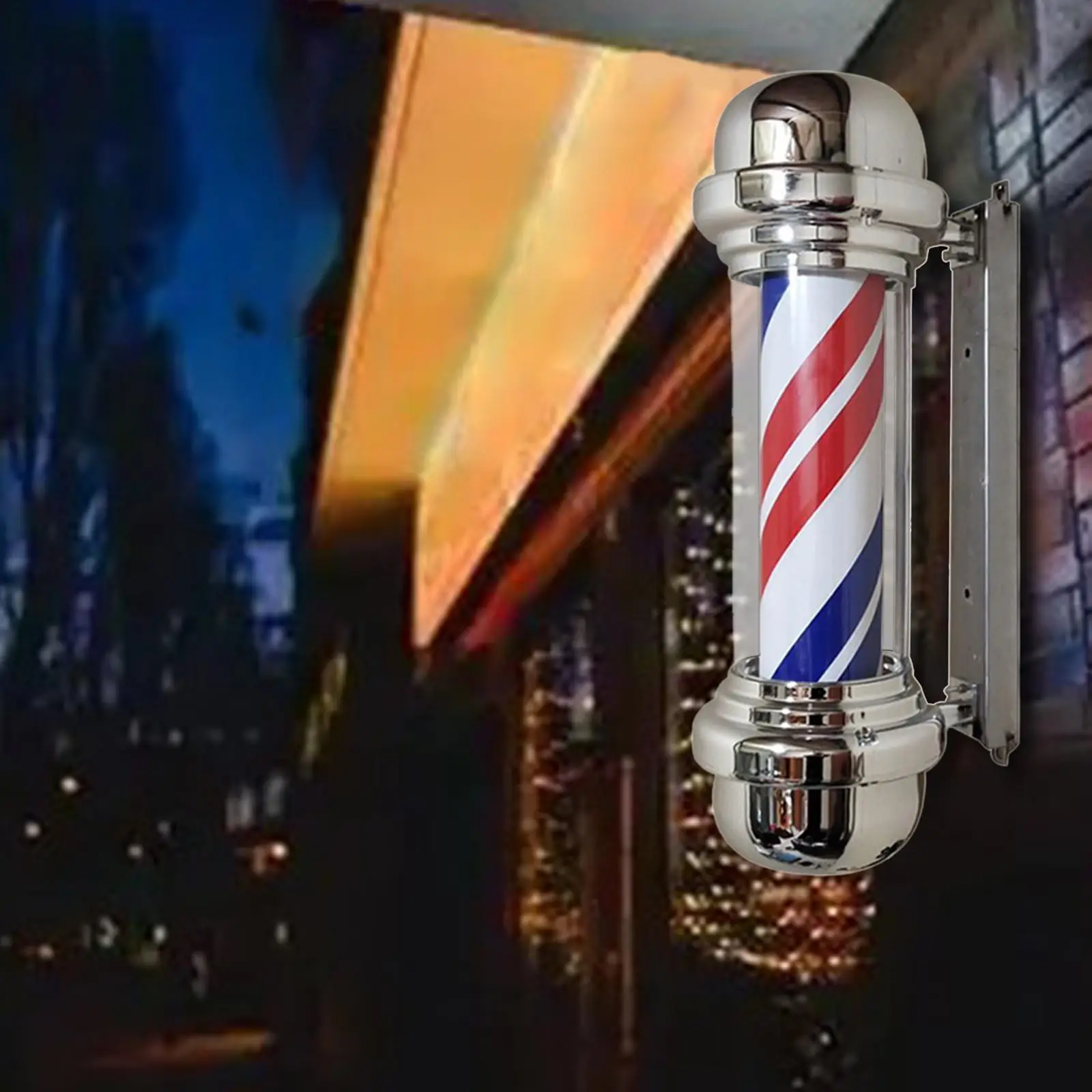 Hair Salon LED Strips Nightlight Rainproof Novelty Lighting Hanging Lights Rotating Barber Pole Light for Street