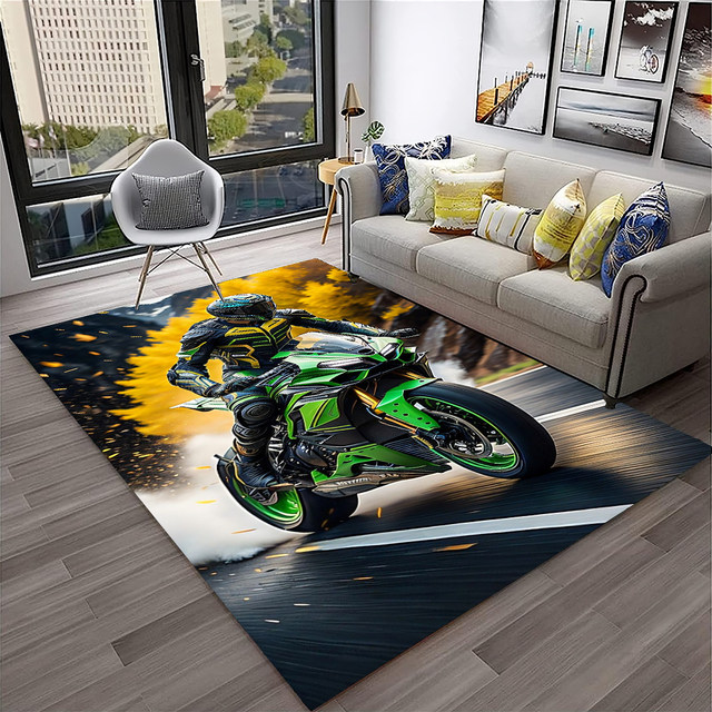 BRART-alfombra de Moto de carreras para exhibición de alfombrilla de  aparcamiento, adecuada para dormitorio, sala de estar, decoración de suelo,  antideslizante - AliExpress