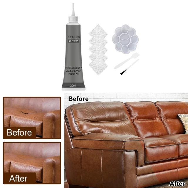 Brown Vinyl Repair Kit - Leather Color Restorer for Couches, Furniture, Car
