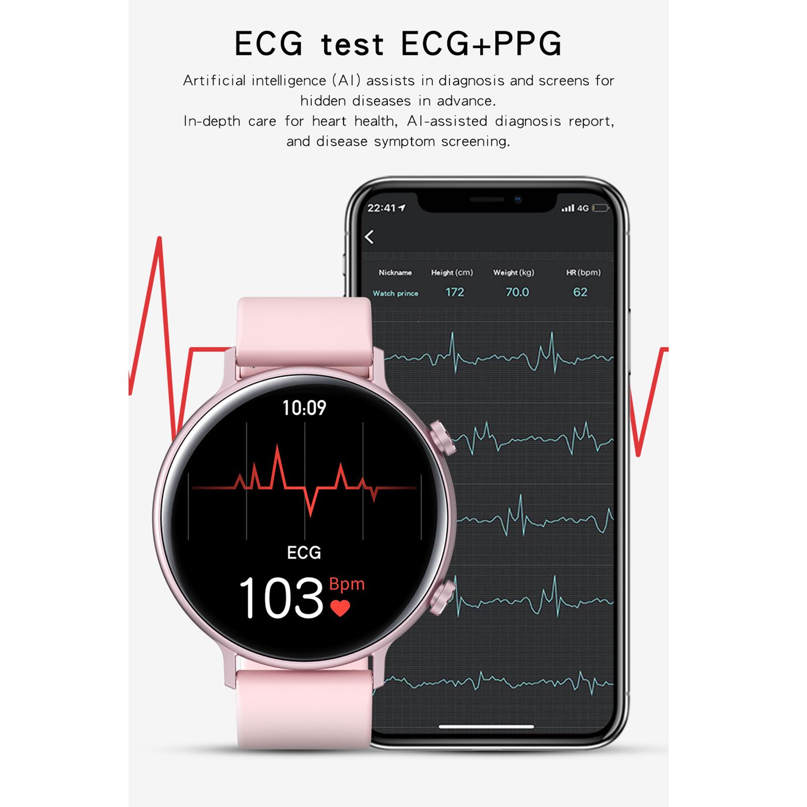 GW33PRO Adults Smart Watch Blood Oxygen Detection Step Counter Smart Reminder Stopwatch Waterproof Wristbands for Android IOS