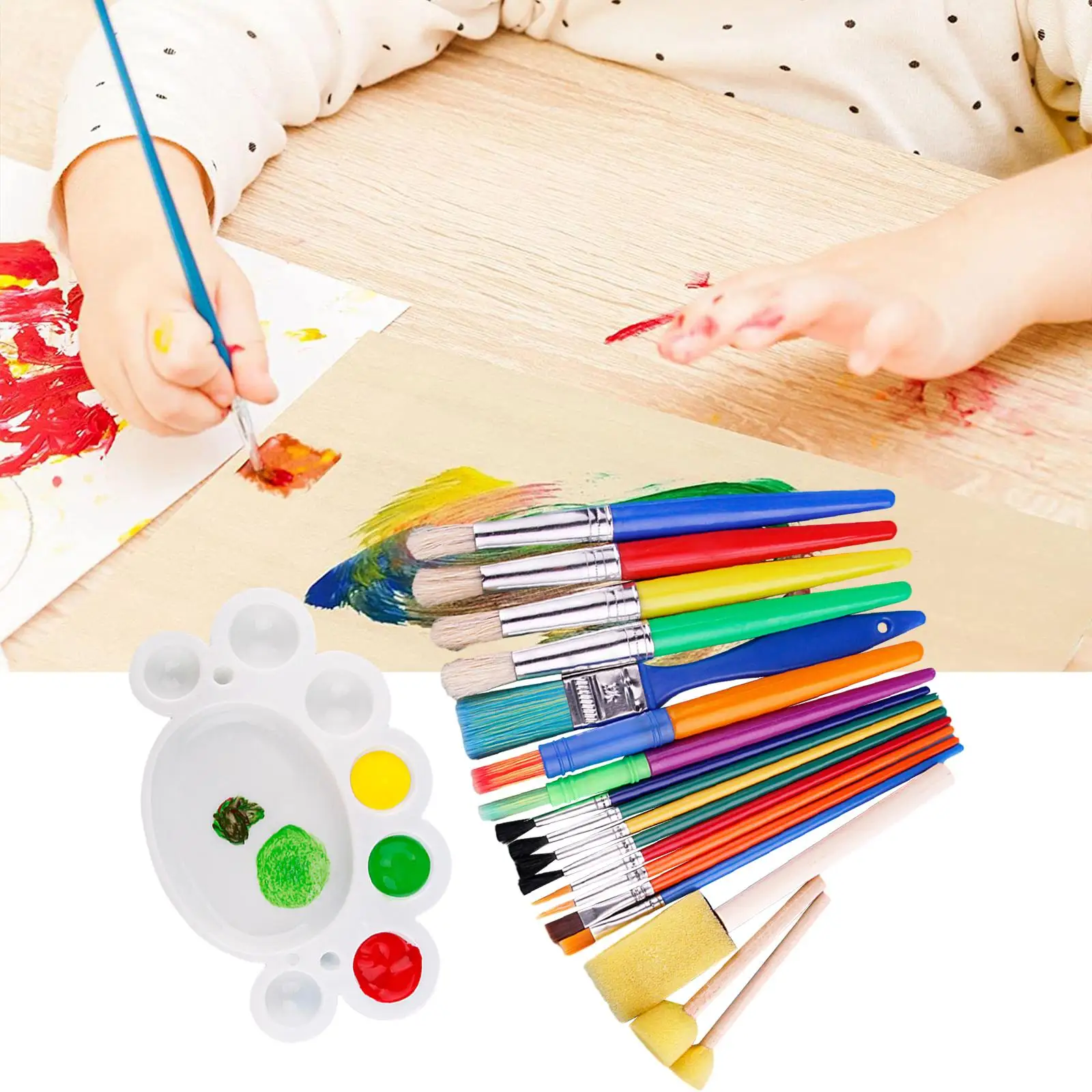 19 Pieces Paint Brush Set Watercolor Kids Adults Drawing Accessories Practical Boys and Girls Professionals Painting Brushes