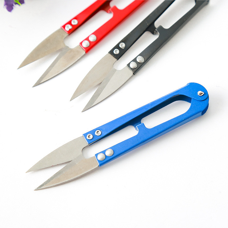 5/10/12pcs Stainless Steel Yarn Shears Cutting Sewing Scissors Shears Cross Stitch Scissors Embroidery Scissor U Thread Scissors