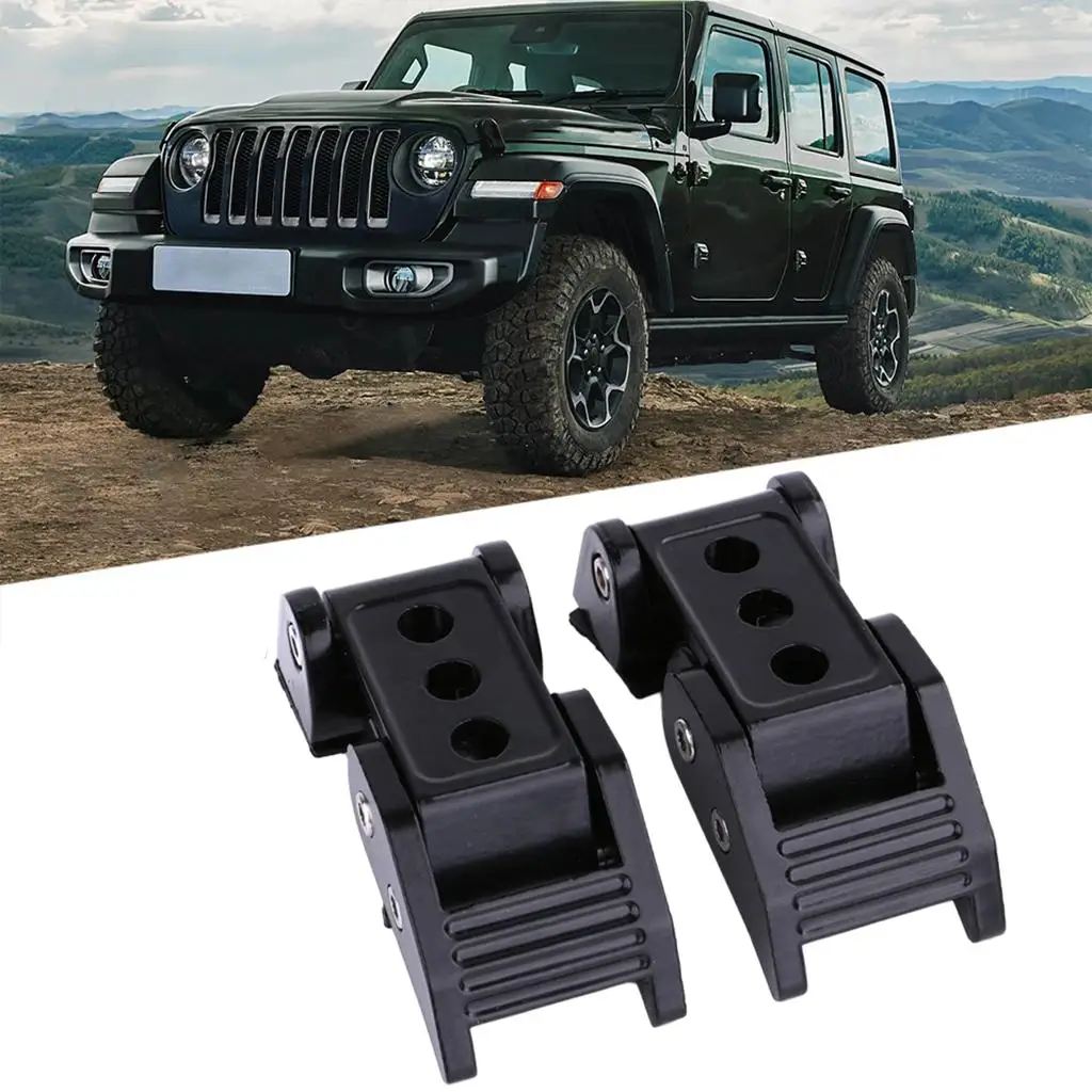 Hood latches Catch Kit for Jeep Wrangler JK Jku 2007-2018 High Performance Black