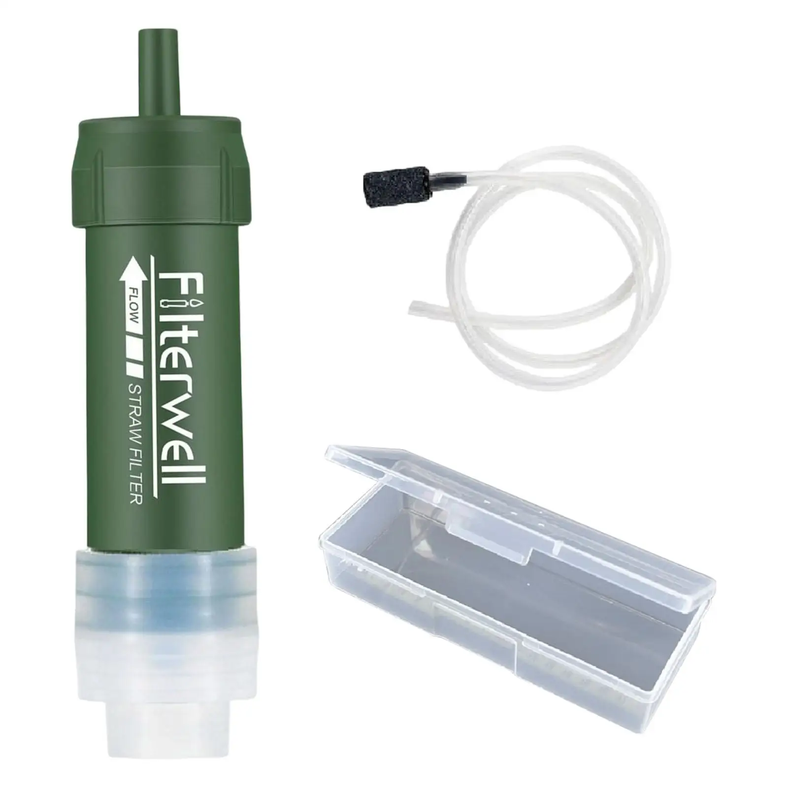 Personal Water Filter Straw Filtration System Purifier Camping Survival Water Purifying Device Drinking for Travelling Hiking