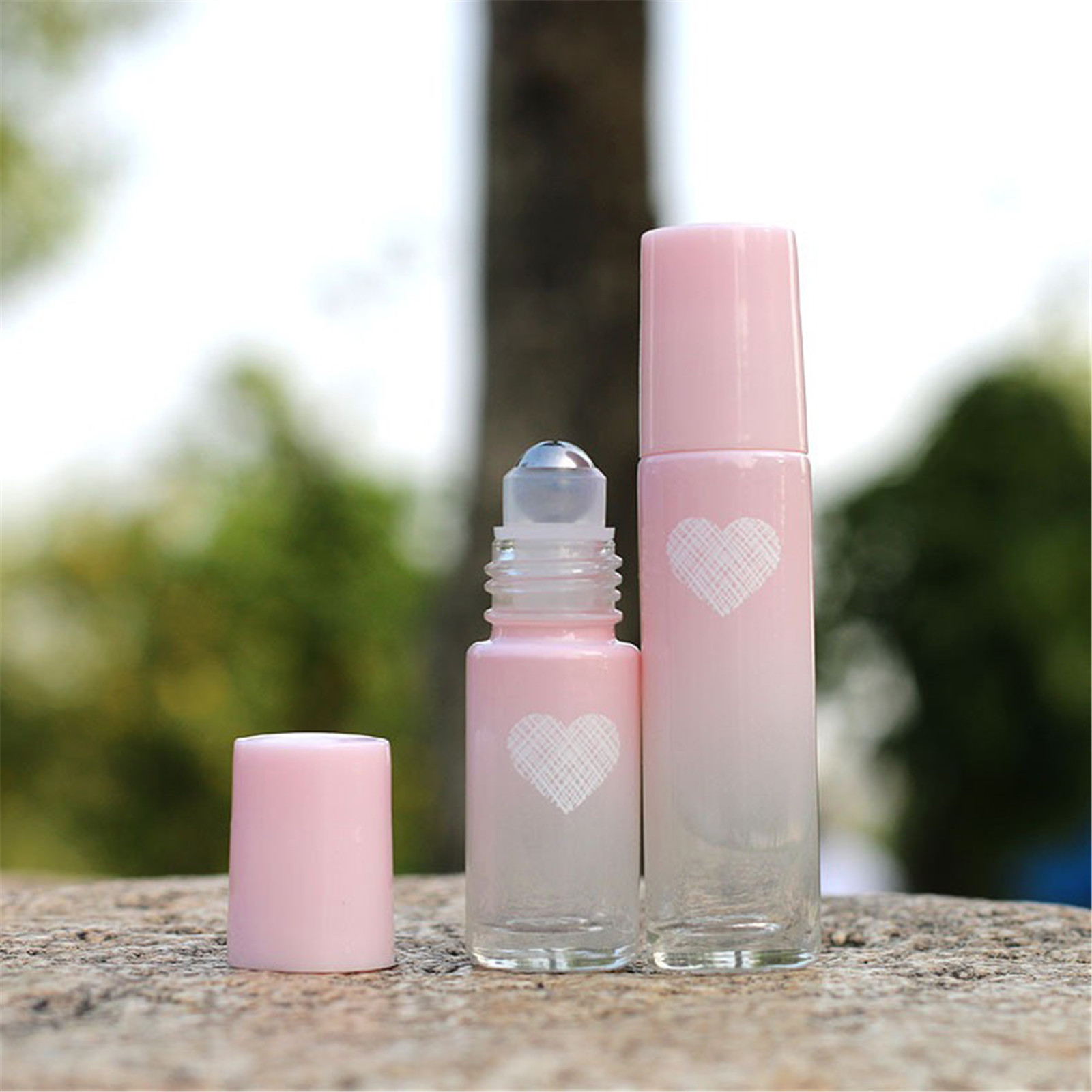 Best of 5 / 10ml Gradient Pink Roller Bottles With Roller Balls Thick Glass Roll On Bottles Perfume Bottles For Essential Oil Cosmetic Reviews & Tips - Image 3