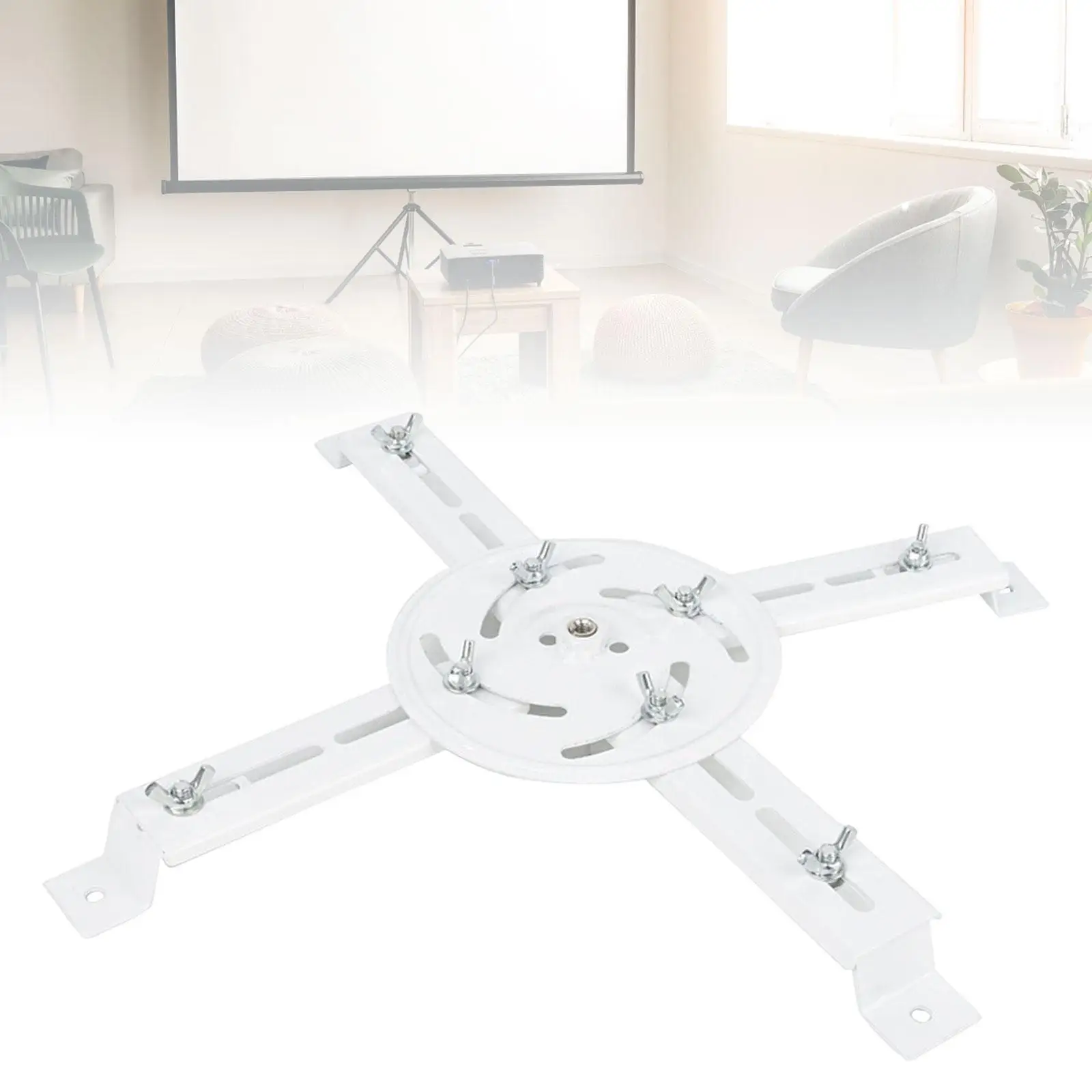 Wall Mounted Ceiling Bracket Adjustable 1/4 3/8 Projector Mount Bracket for Office