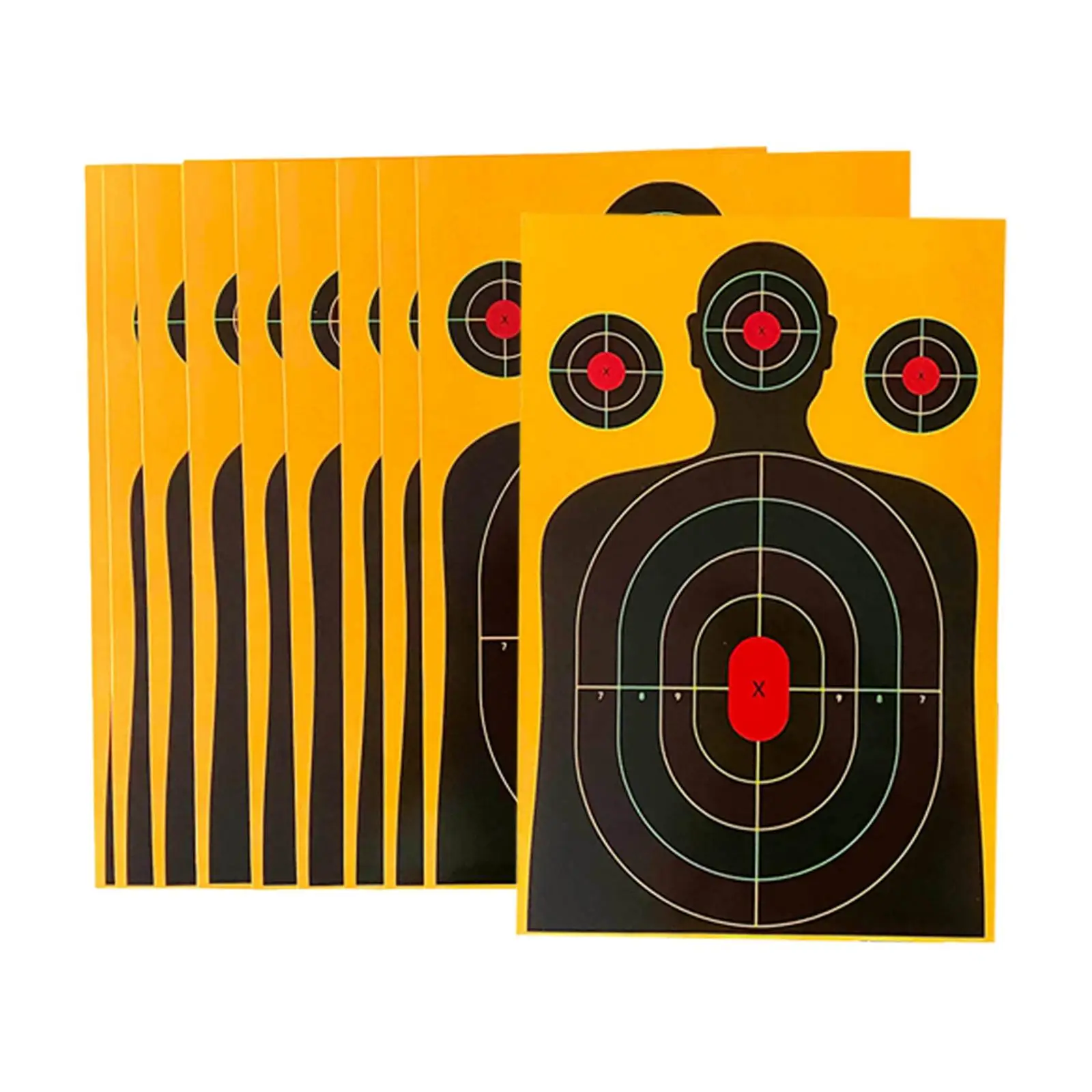 10 Pieces Silhouette Target Hunting Training Hunting Practice Durable Catapults Sport Professional Highly Visible Wargame Target