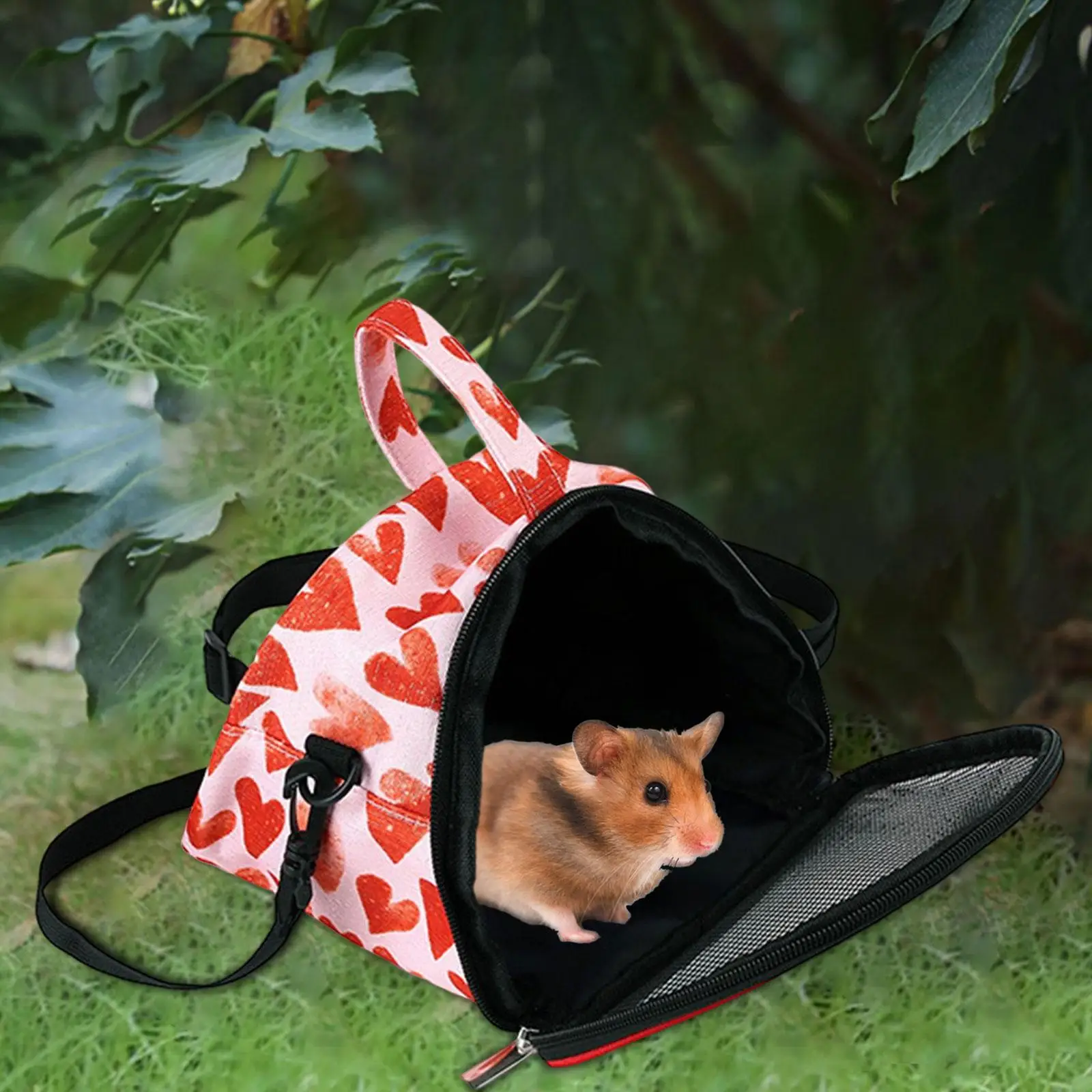 Chinchillas Hamster Hedgehog Carrier Bag with Strap Outgoing Bag Handbag Zipper Small Animals Travel Bag for Squirrel Chinchilla