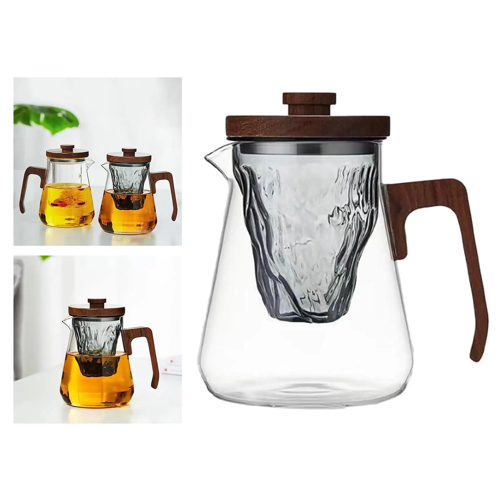 700ml Glass Tea Kettle with Infuser Large Capacity Water Pot for Household Table Restaurant Kitchen