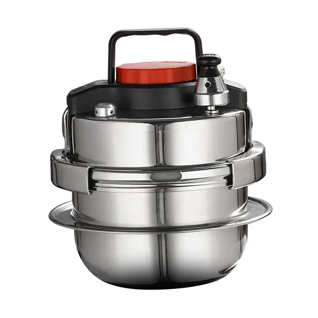 TSTQH 304Stainless Steel 4ltr Pressure cooker,Family Small Mini Pressure cookers,Super Safety Lock,Suitable for All Hob Types Includin