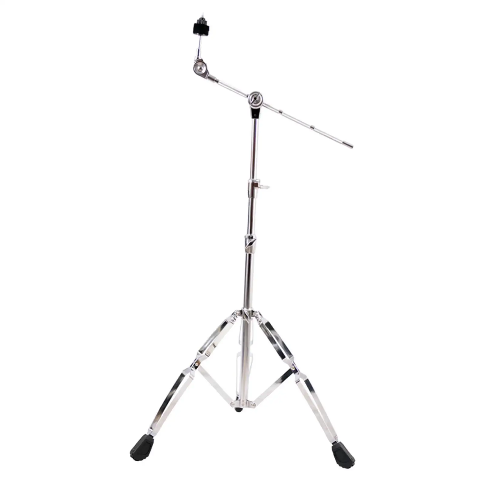 Percussion Floor Cymbal Stand Holder Adjustable Foldable Heavy Weight Portable Triangular Stand Metal Tube Accessory Quick Grip