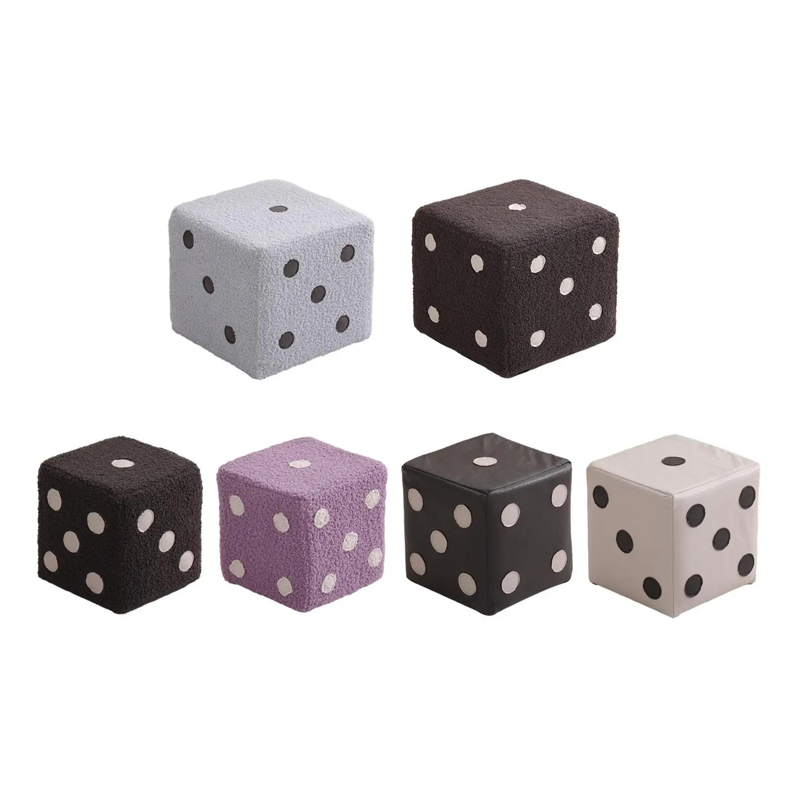 Dice Cubic Foot Stool Non Slip Furniture Shoe Changing Stool Dice Cube Ottoman for Apartment Entryway Dressing Room Home Doorway