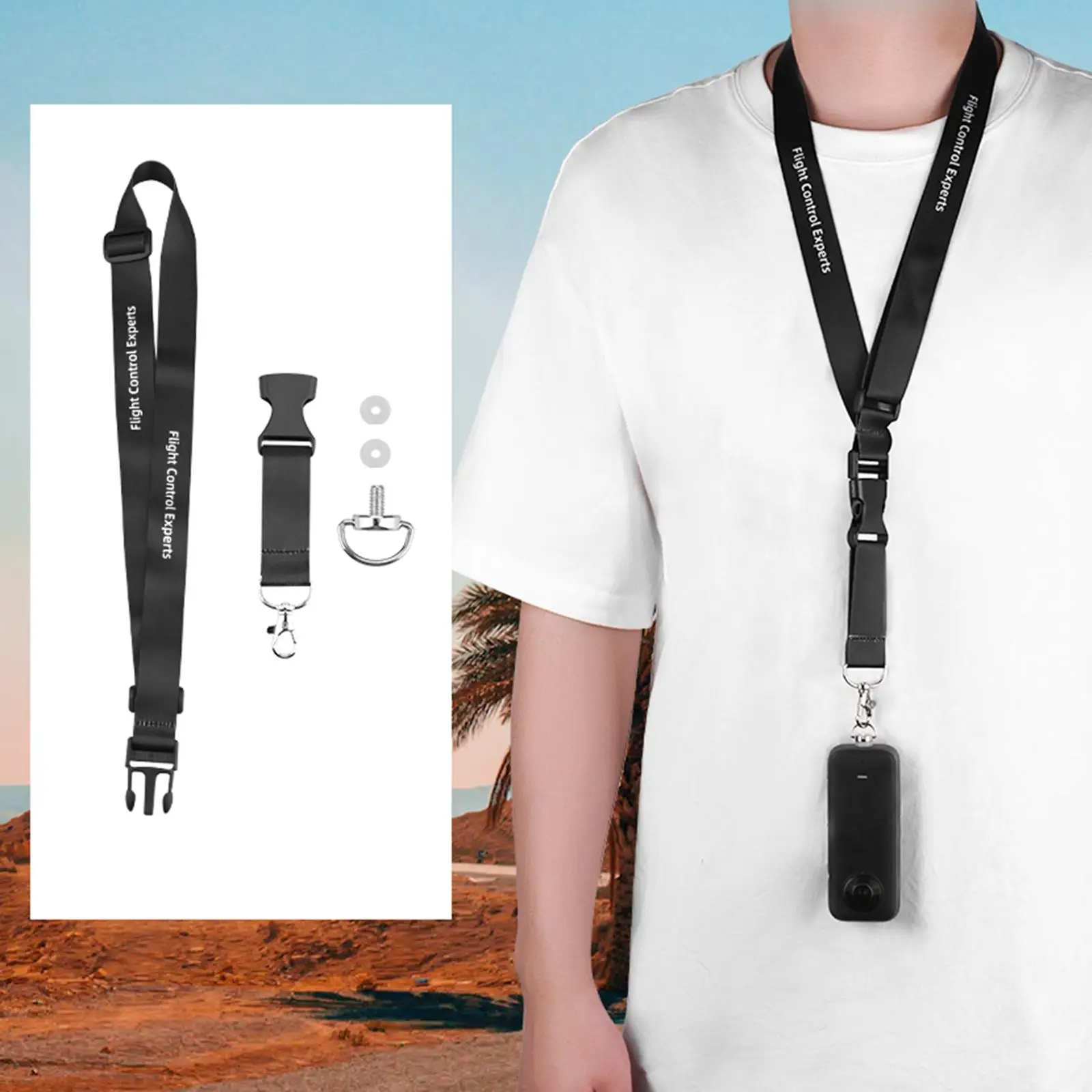 Neck Strap Lanyard Replacement Quick Release Wear Resistant Adjustable Anti Lost Rope for One x3 x2 Accessory