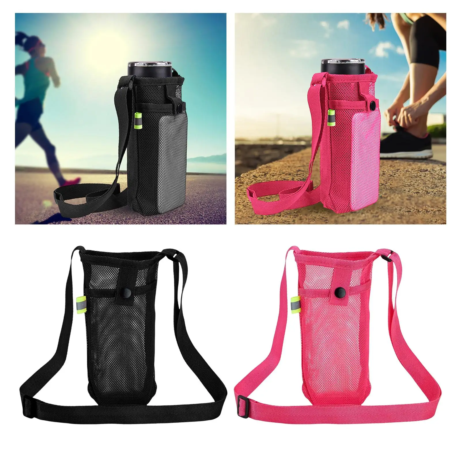 Water Bottle Holder Pouch Kettle Carrying Bag Pocket Adjustable Strap Water Bottle Carrier Bag for Sports Hiking Gym Running