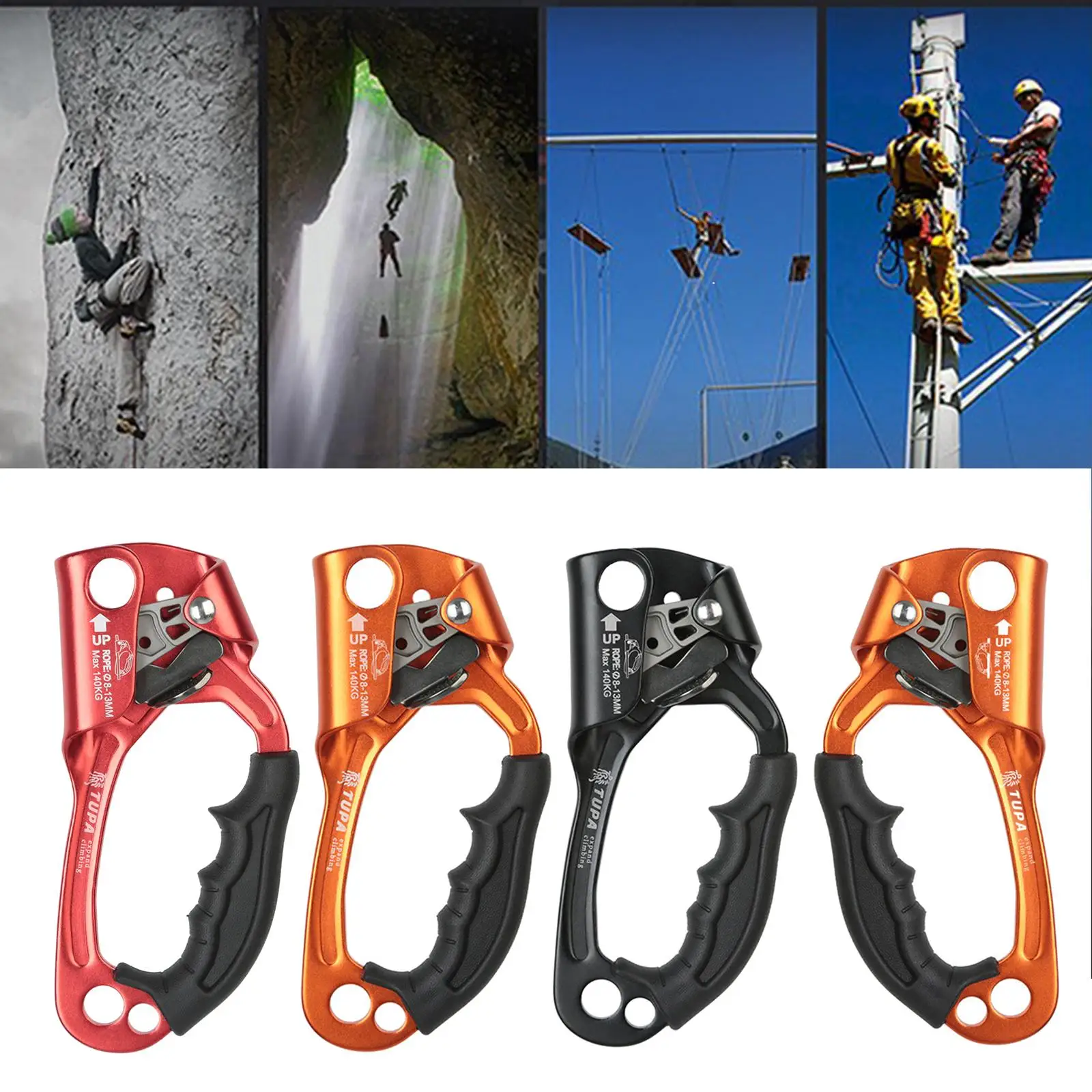  Foot Ascender Rope Grab Riser  8-13mm Rope for Rock Climbing