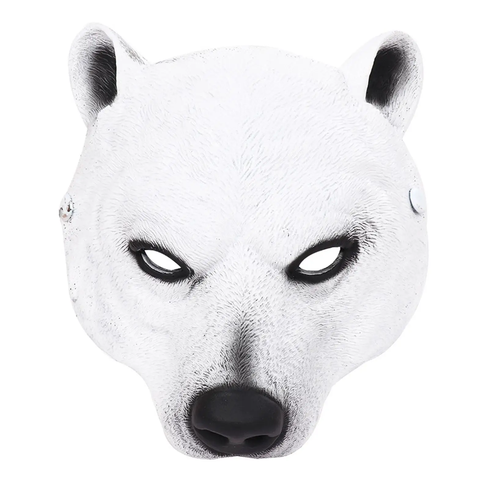 Animal Half Face Mask Halloween Polar Bear Mask for Party Stage Performance Carnival