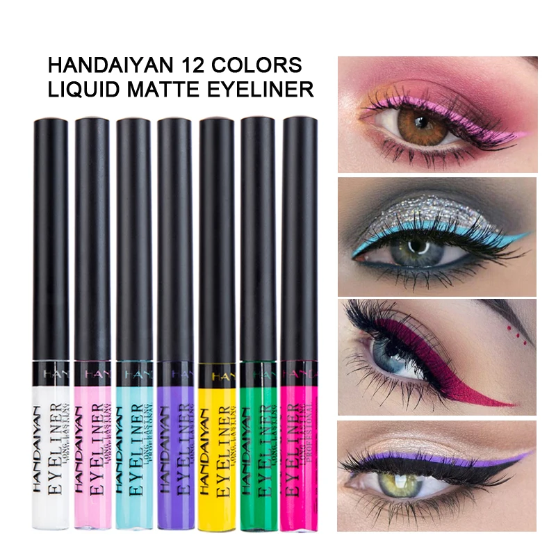 Best of 12 Colors Colorful Liquid Eyeliner Pen Waterproof Long-Lasting Big Eyes Makeup Smooth Quick-drying Women Cosmetics Beauty Tools Reviews & Tips - Image 3