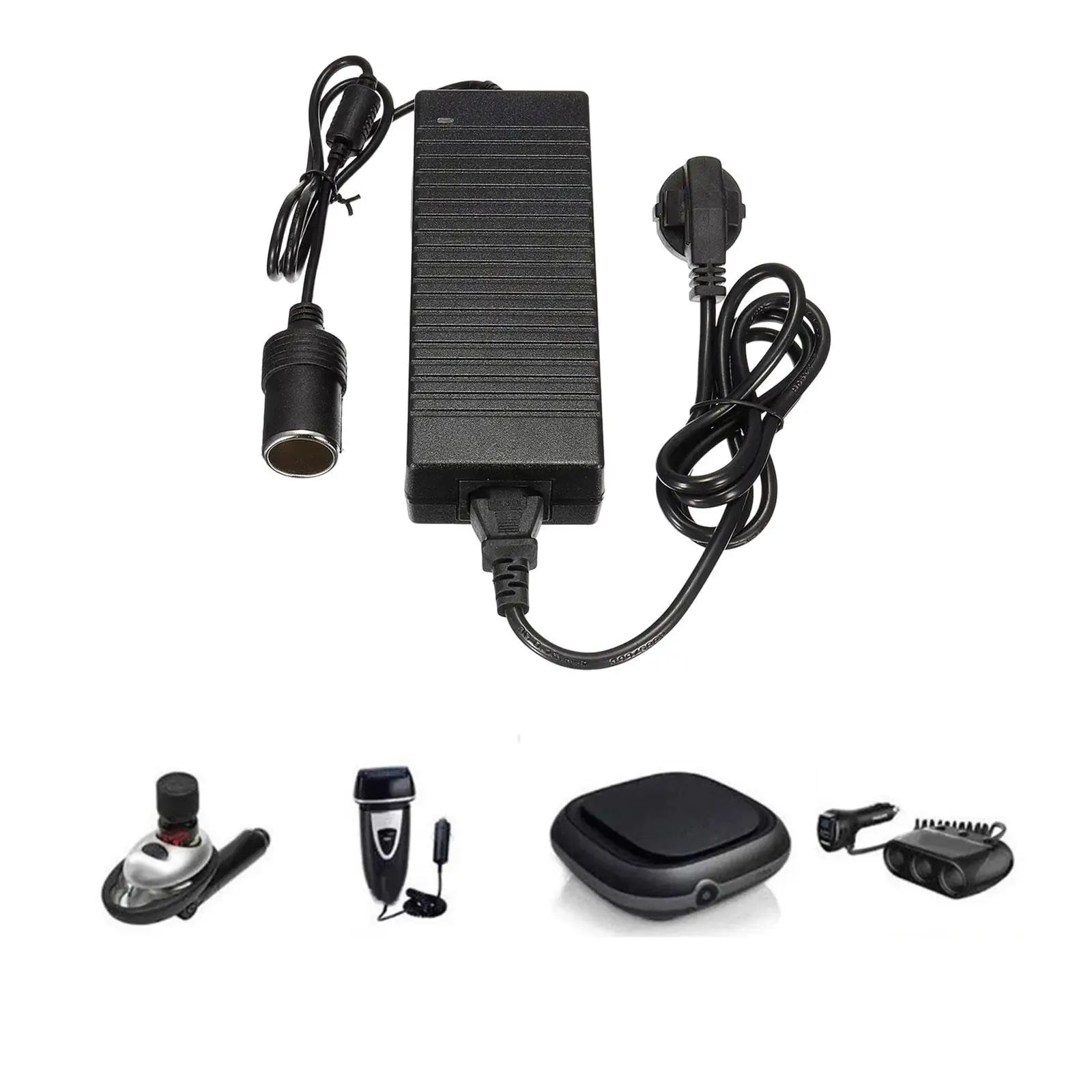 Socket Power Adapter 100V-240V to 12V 10A Multifunction  cessories Portable Travel Car V uum Tire Inflator   to DC Converter