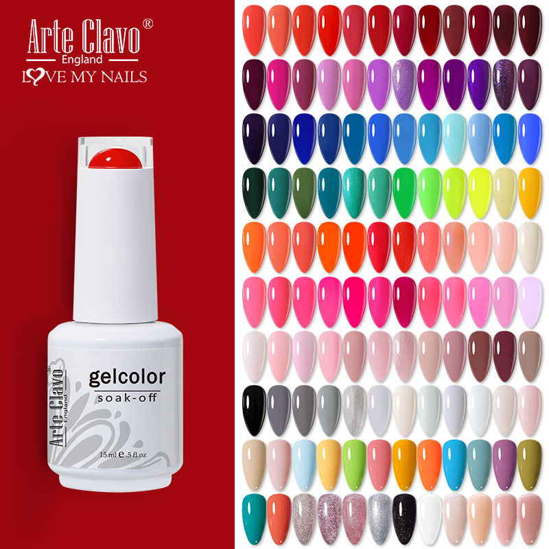 Best of Arte Clavo Fashion Gel Nail Polish Semi Permanent Sequins Flakes Shiny Glossy UV LED Nails Art Design Gels Varnish Lacquer 15ml Reviews & Tips