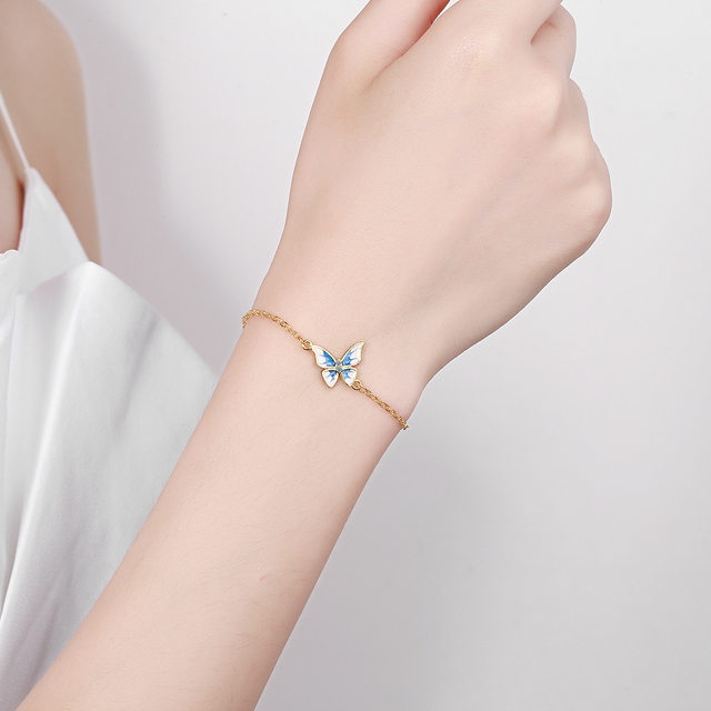 Ciaxy New Arrival Blue Butterfly Bracelets For Women Temperament